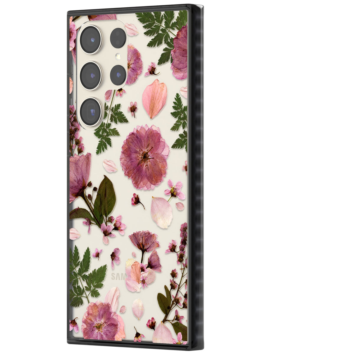 Blossom Bouquet Samsung S22 Ultra / Samsung S23 Ultra / Samsung S24 Ultra Impact Black Phone Case side