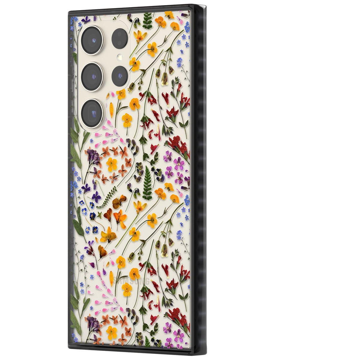 Wildflower Samsung S22 Ultra / Samsung S23 Ultra / Samsung S24 Ultra Impact Black Phone Case side