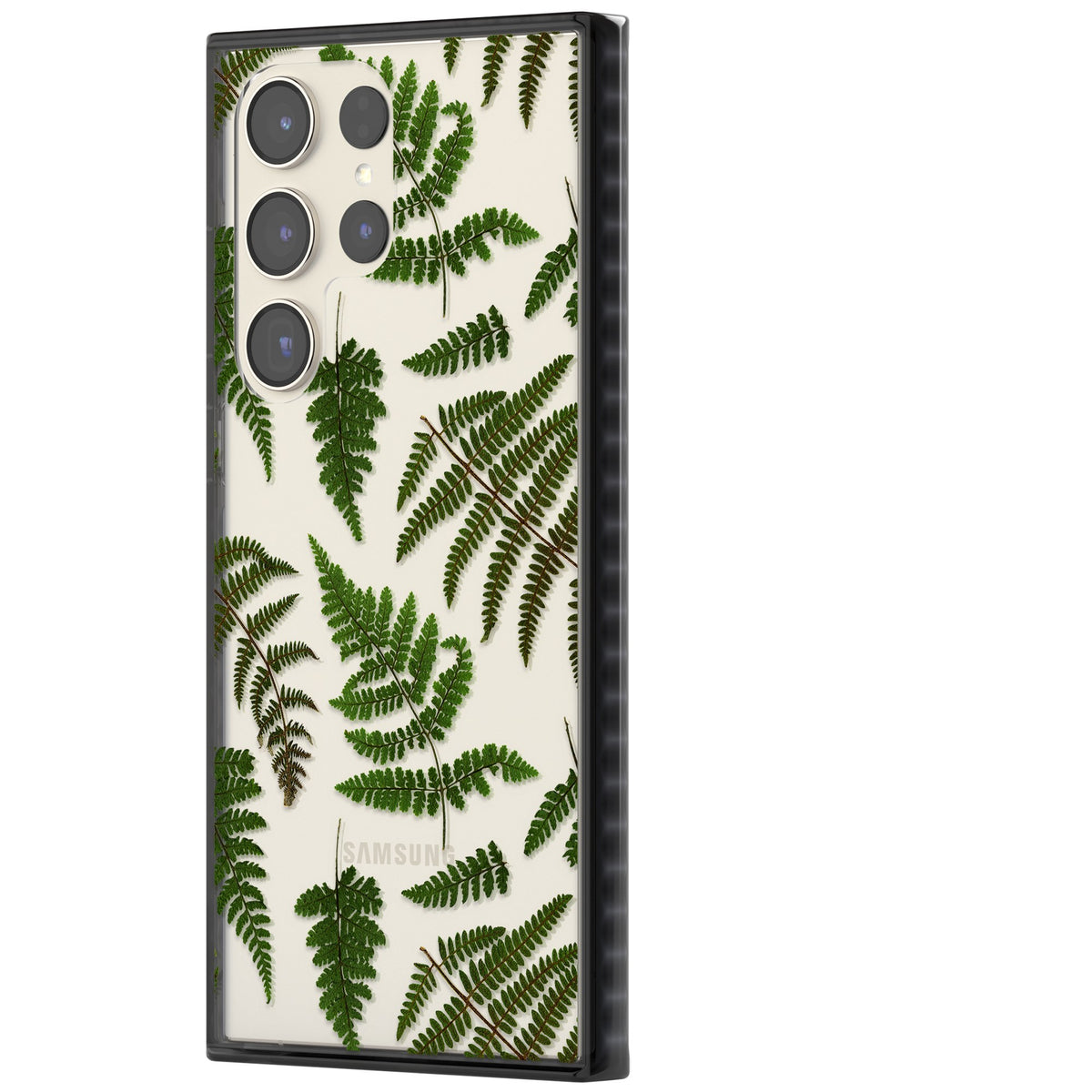Leafy Ferns Samsung S22 Ultra / Samsung S23 Ultra / Samsung S24 Ultra Impact Black Phone Case side