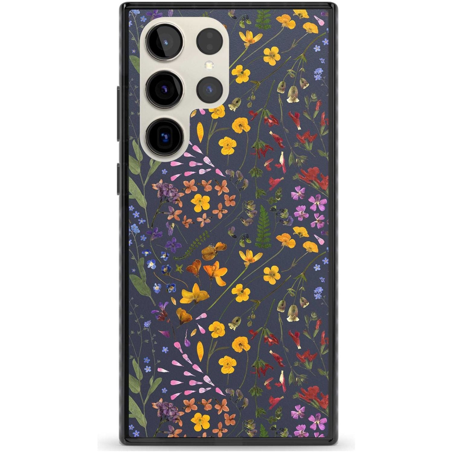 Wildflower Leaves Cluster Navy