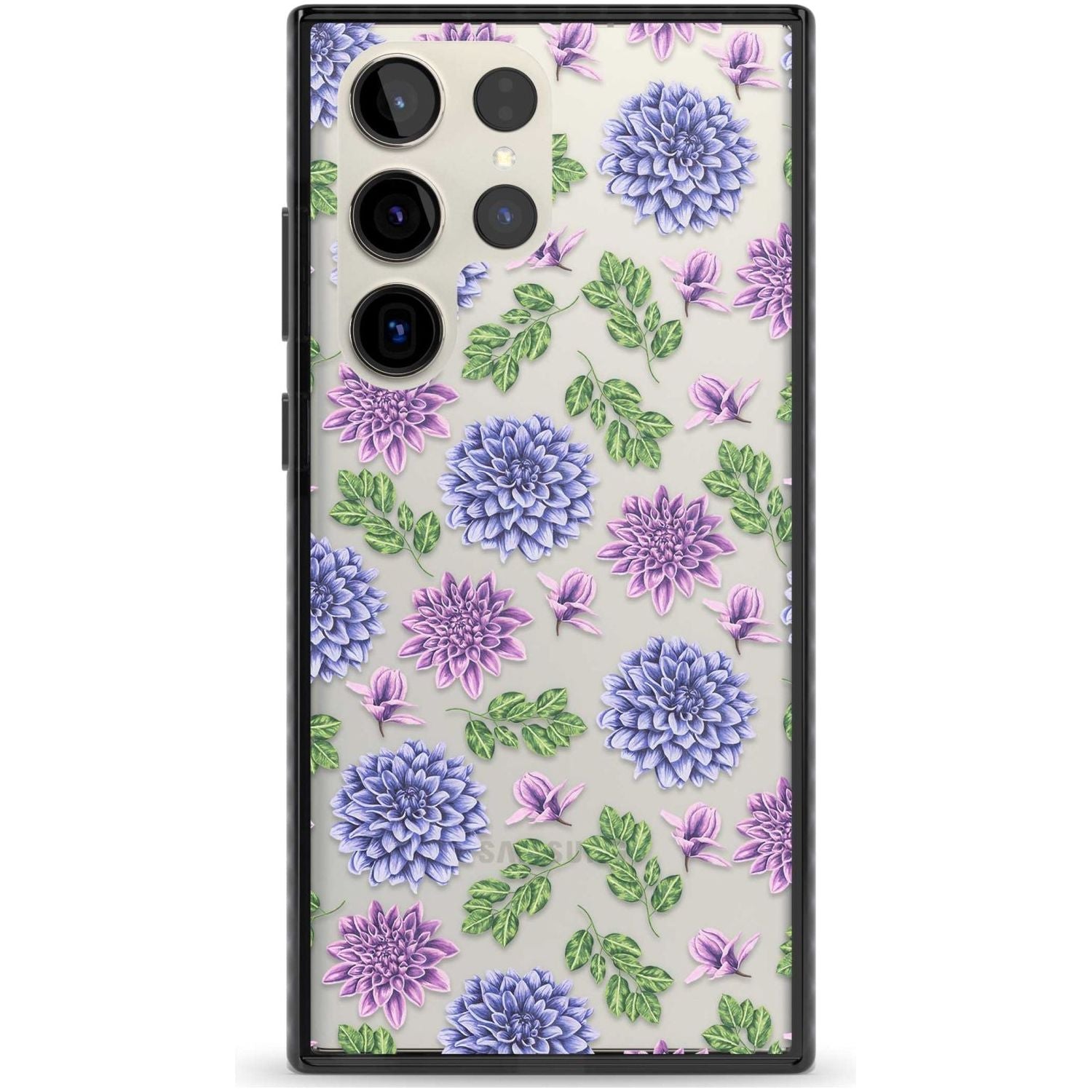 Purple Dahlias Floral