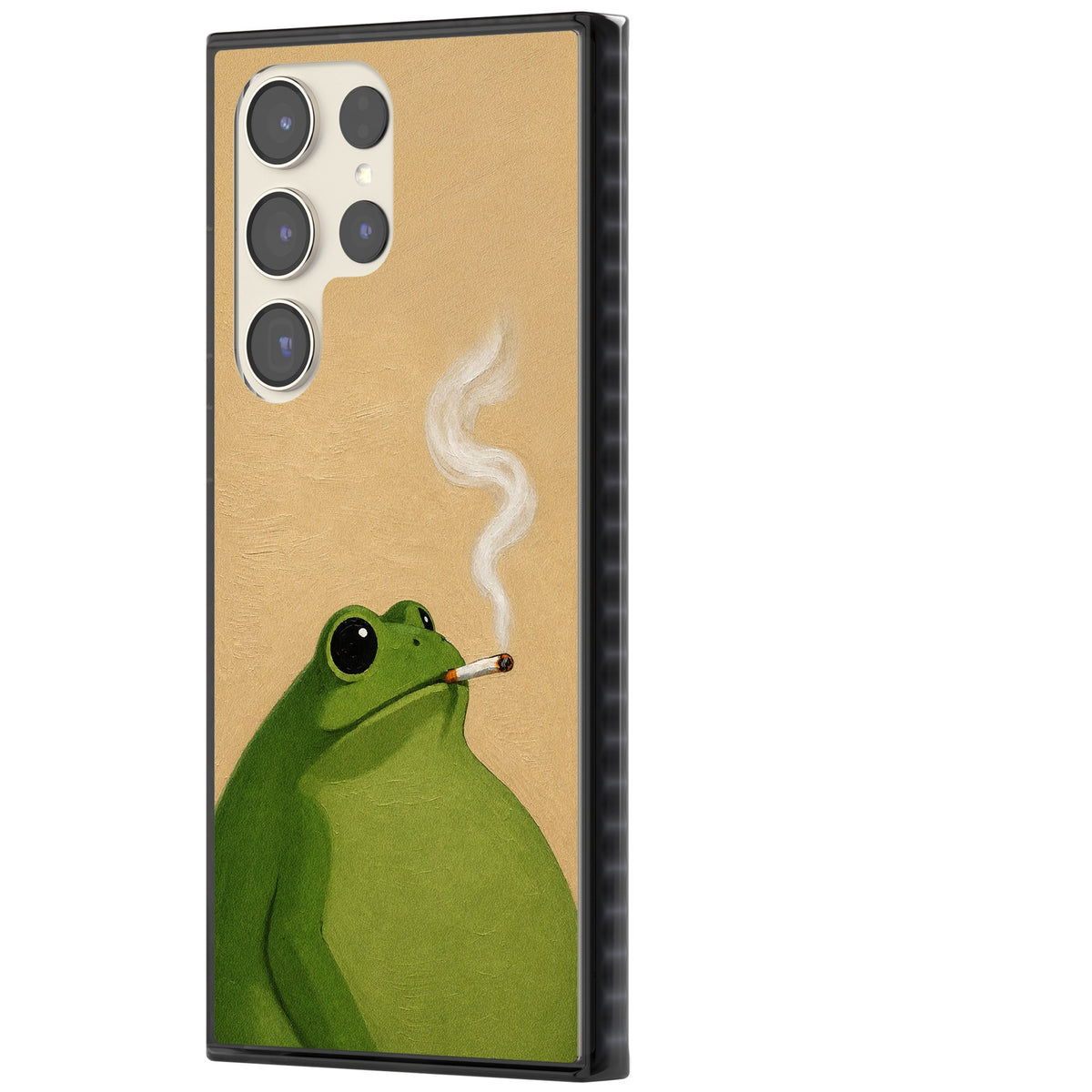 The Smoking Frog Samsung S22 Ultra / Samsung S23 Ultra / Samsung S24 Ultra Impact Black Phone Case side