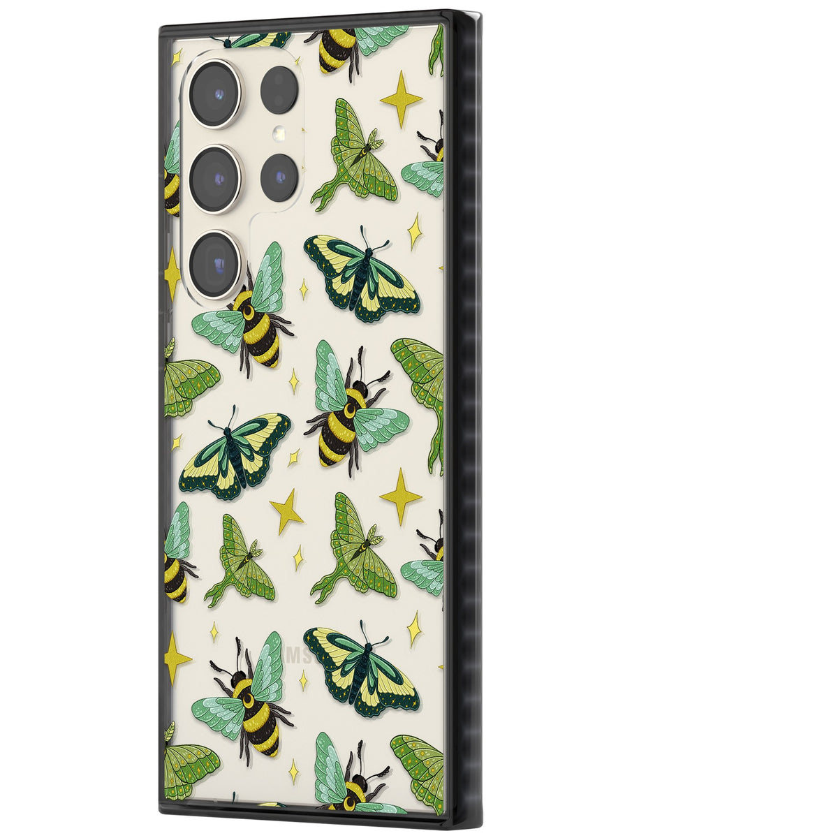 Bees and Moths Samsung S22 Ultra / Samsung S23 Ultra / Samsung S24 Ultra Impact Black Phone Case side
