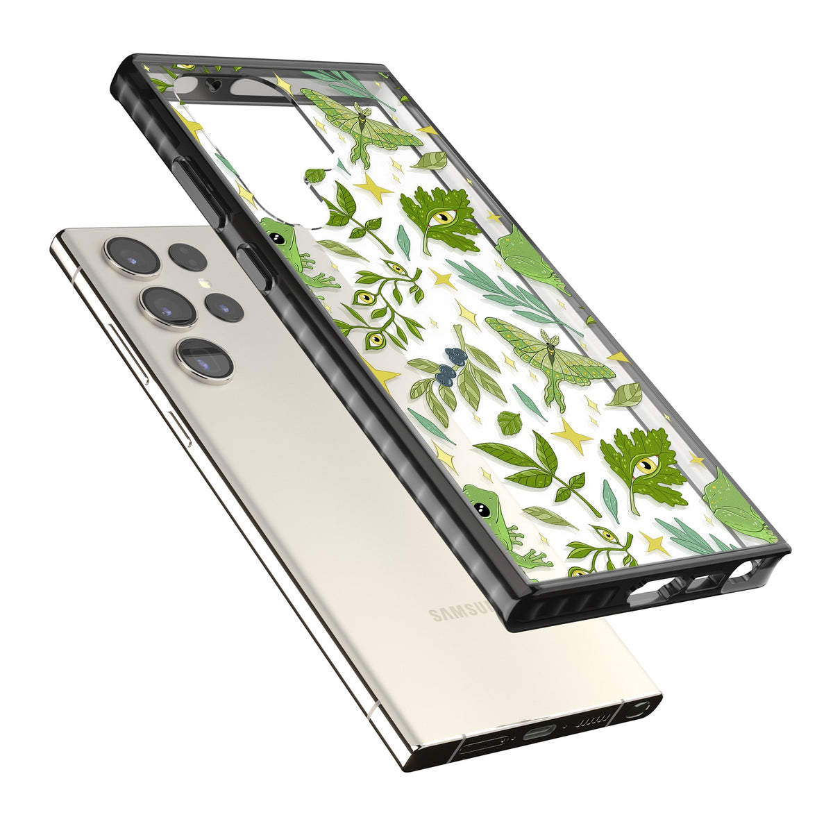 Forest Senses Samsung S22 Ultra / Samsung S23 Ultra / Samsung S24 Ultra Impact Black Phone Case angled