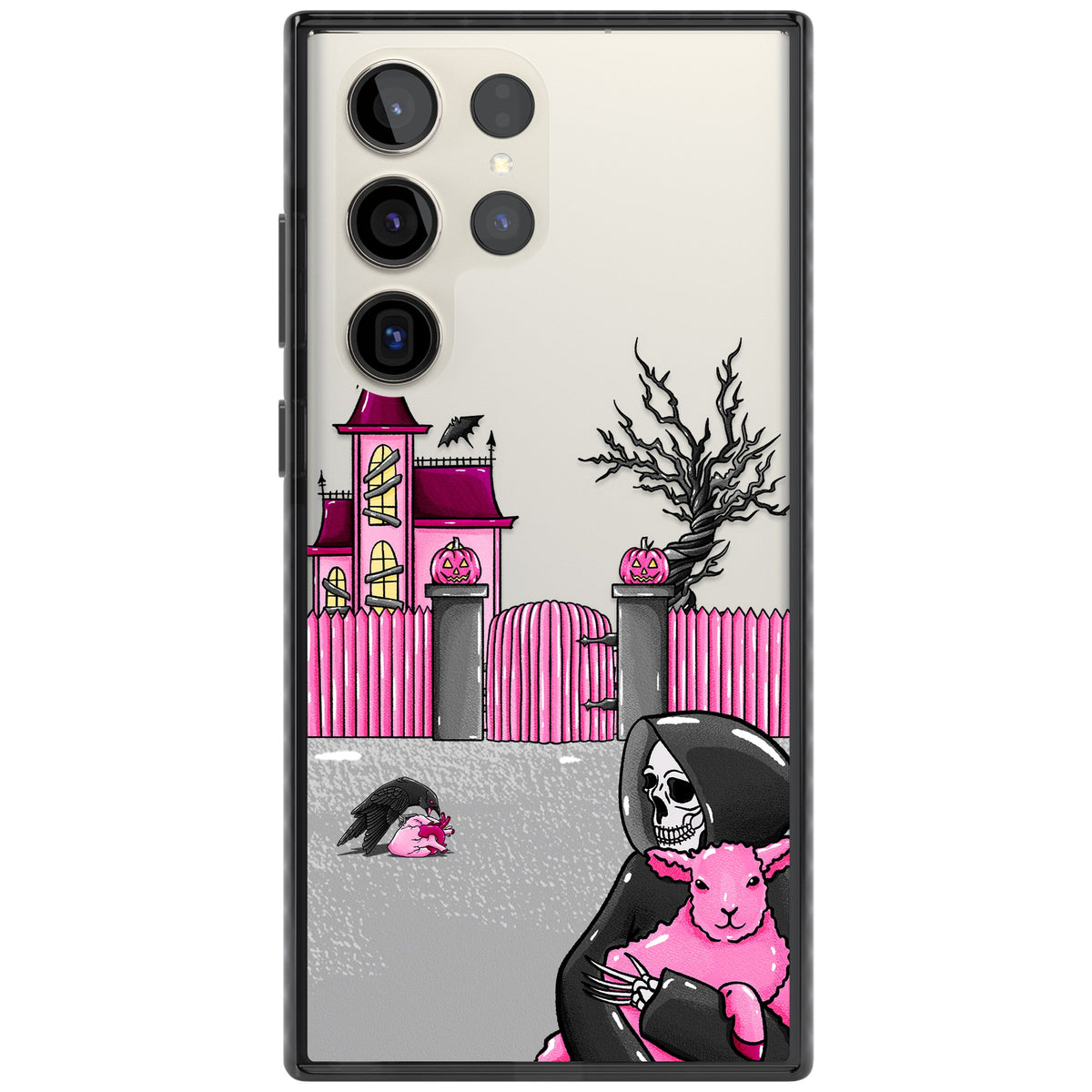 Pink Requiem Samsung S22 Ultra / Samsung S23 Ultra / Samsung S24 Ultra Impact Black Phone Case front