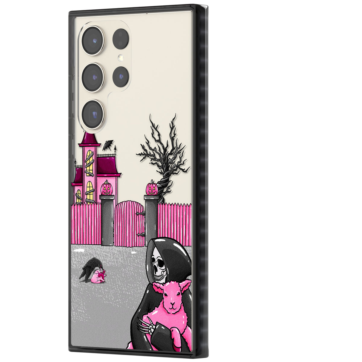 Pink Requiem Samsung S22 Ultra / Samsung S23 Ultra / Samsung S24 Ultra Impact Black Phone Case side