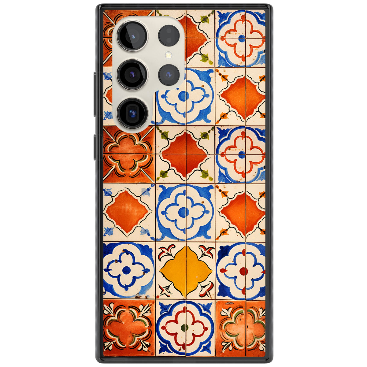 Spanish Mosaic Samsung S22 Ultra / Samsung S23 Ultra / Samsung S24 Ultra Impact Black Phone Case front