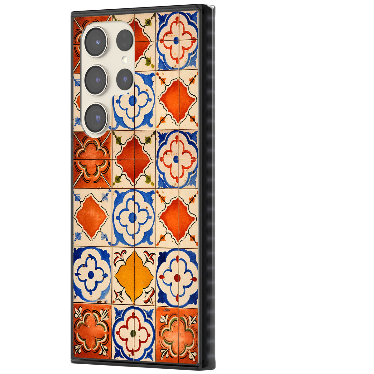 Spanish Mosaic Samsung S22 Ultra / Samsung S23 Ultra / Samsung S24 Ultra Impact Black Phone Case side