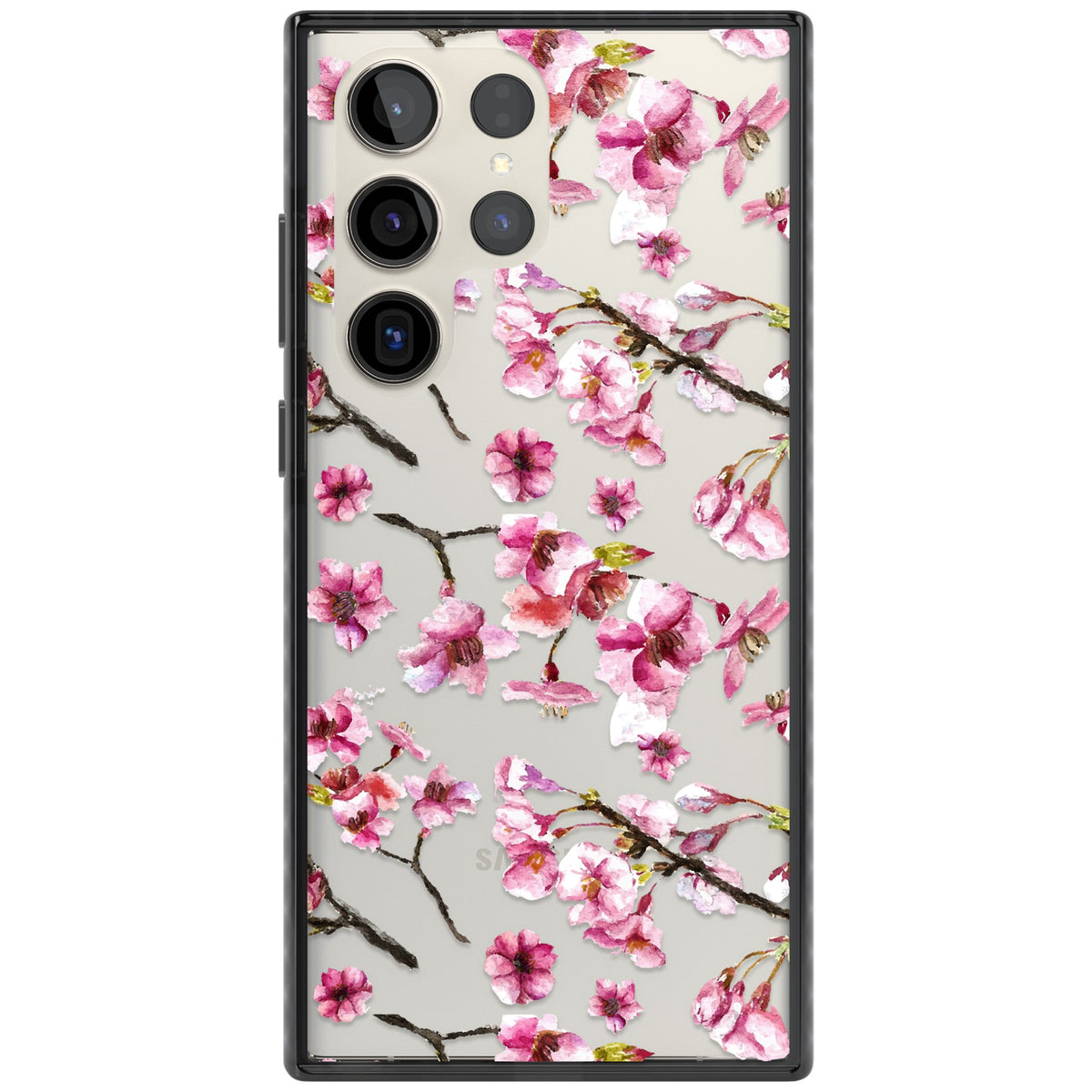 Sakura Bloom Samsung S22 Ultra / Samsung S23 Ultra / Samsung S24 Ultra Impact Black Phone Case front