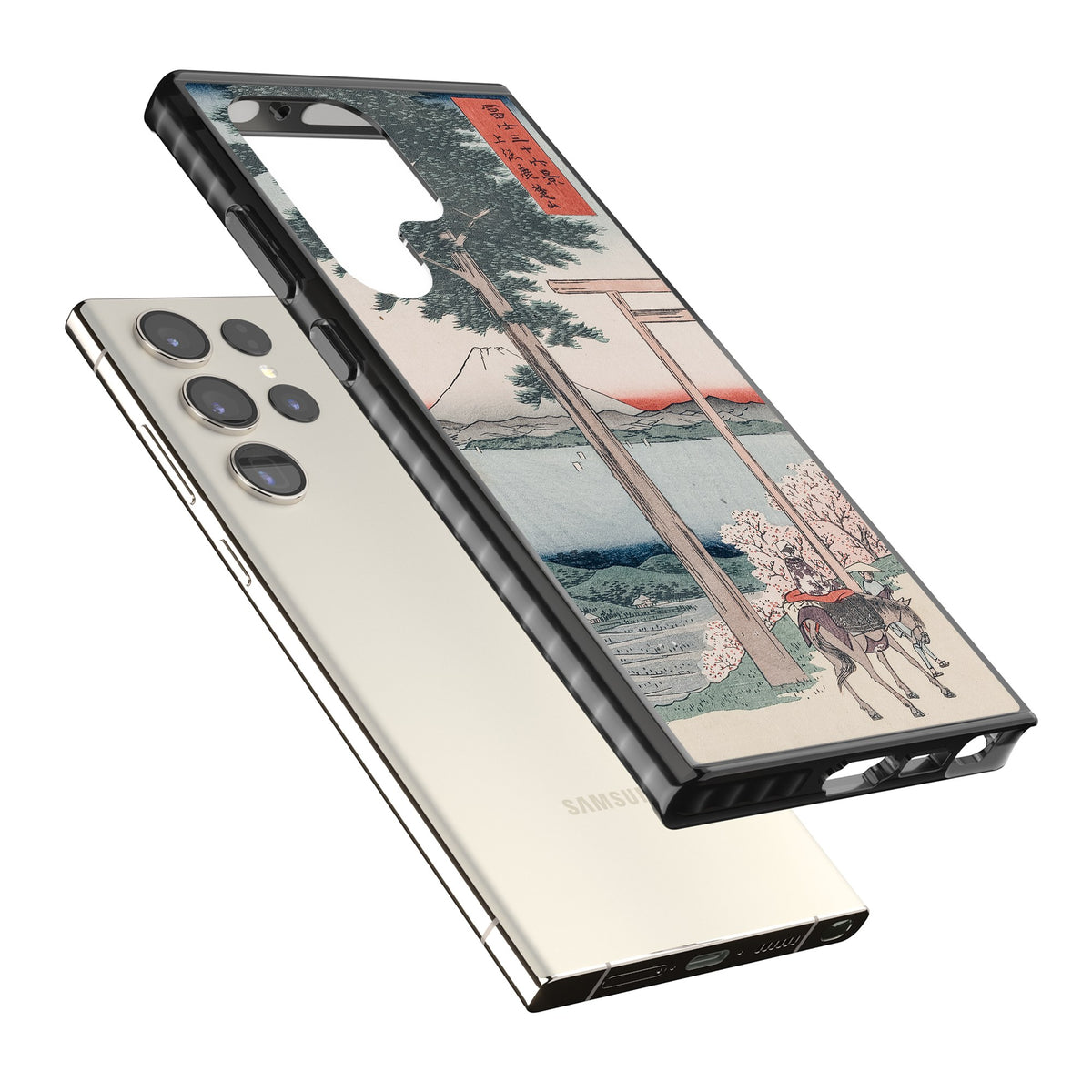 Gates To Mt. Fuji Samsung S22 Ultra / Samsung S23 Ultra / Samsung S24 Ultra Impact Black Phone Case angled
