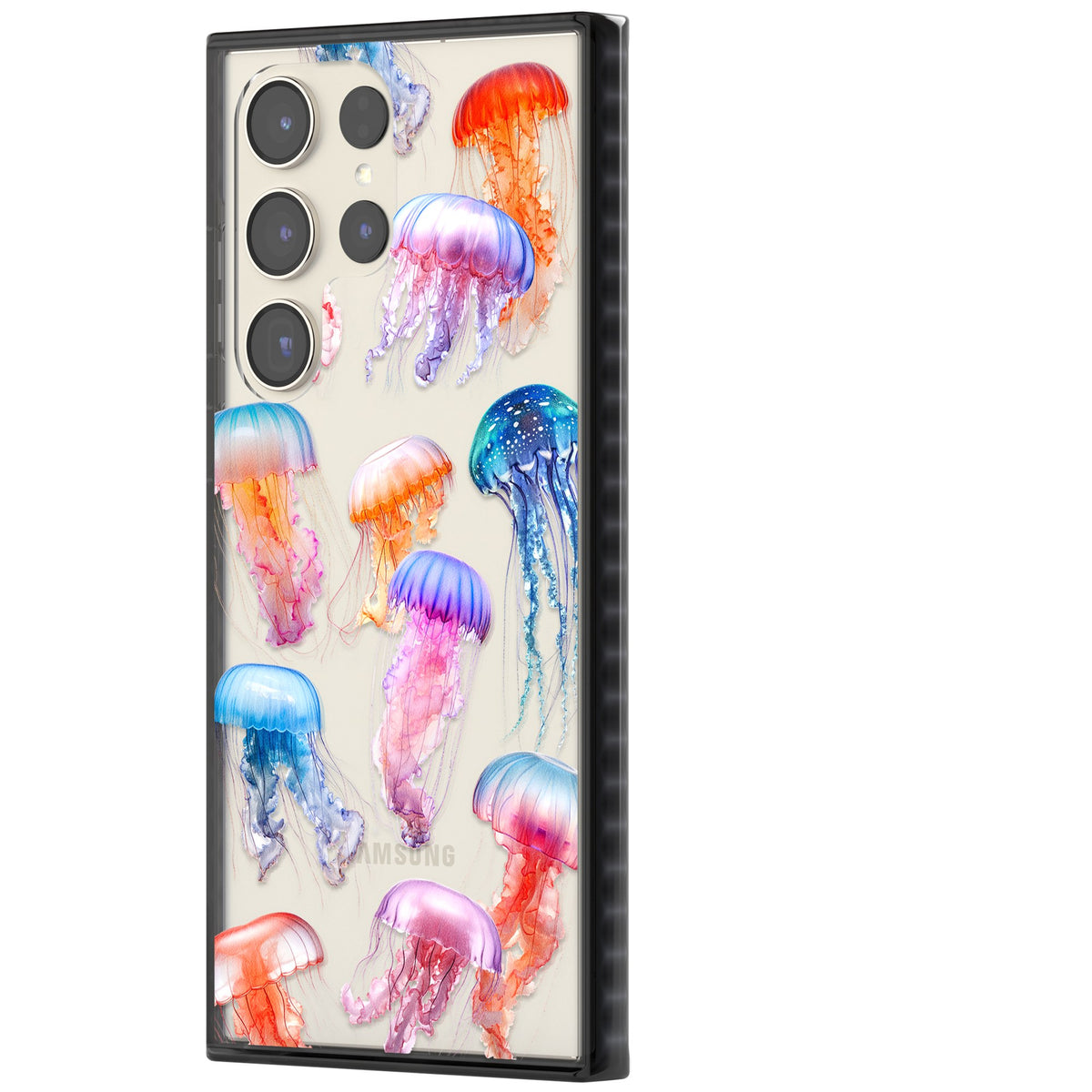 Vibrant Jellyfish Samsung S22 Ultra / Samsung S23 Ultra / Samsung S24 Ultra Impact Black Phone Case side