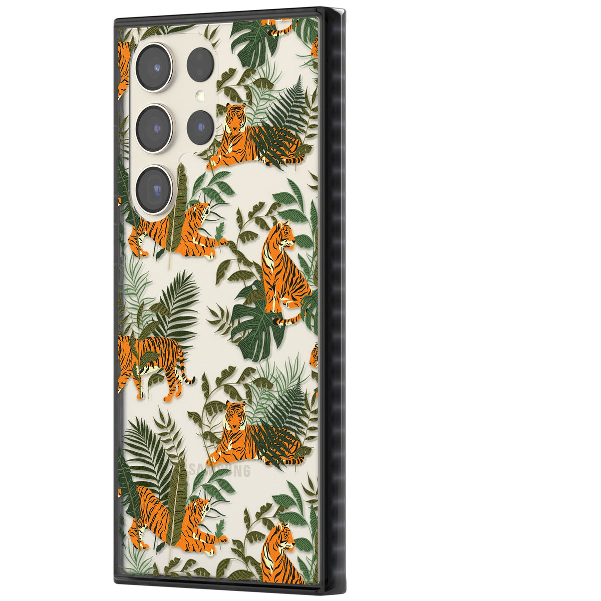 Tiger & Fern Jungle Samsung S22 Ultra / Samsung S23 Ultra / Samsung S24 Ultra Impact Black Phone Case side