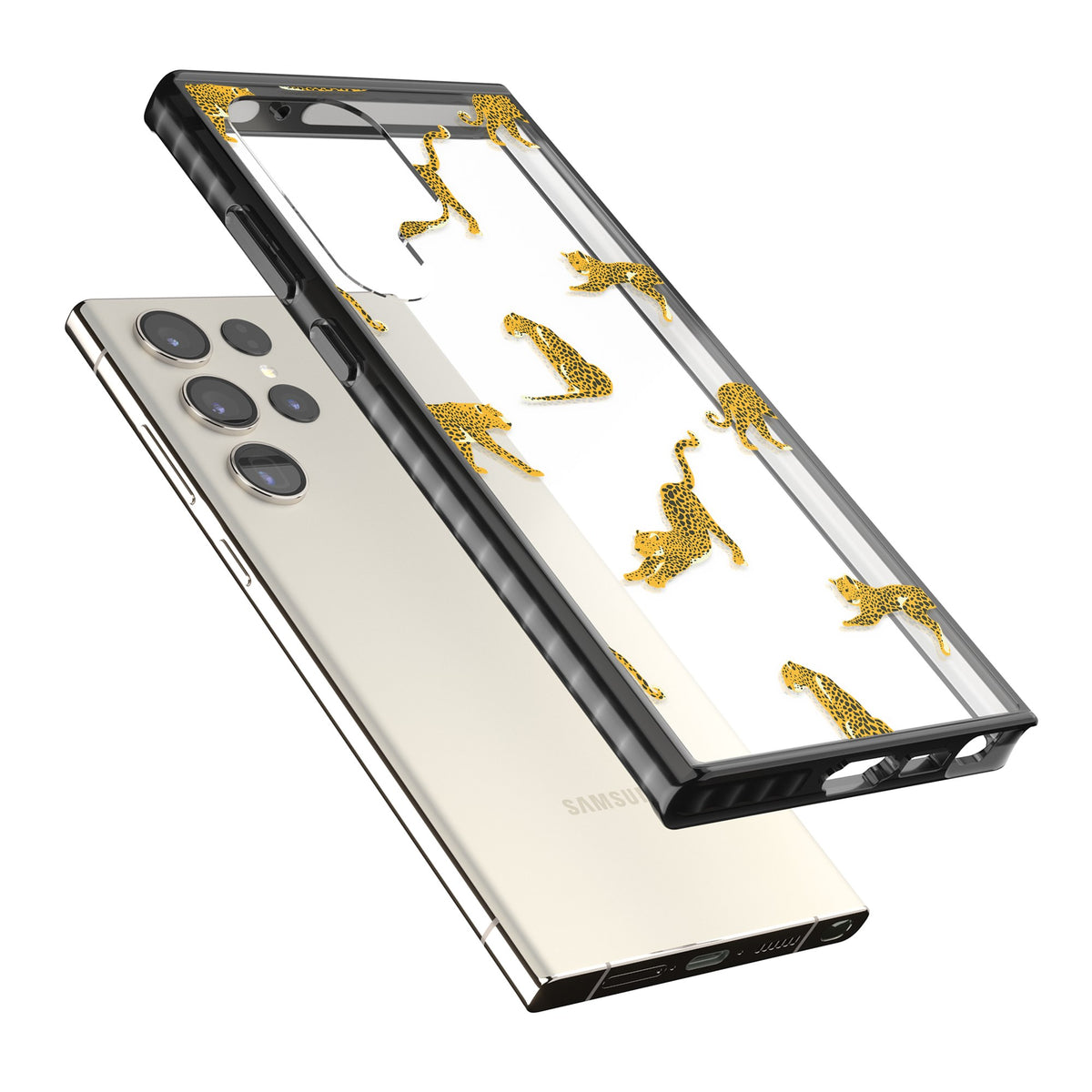 Wild Amber Samsung S22 Ultra / Samsung S23 Ultra / Samsung S24 Ultra Impact Black Phone Case angled