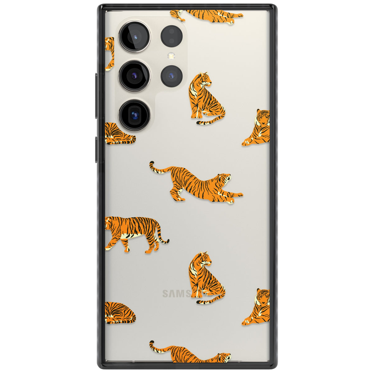 Tiger Lounge Samsung S22 Ultra / Samsung S23 Ultra / Samsung S24 Ultra Impact Black Phone Case front