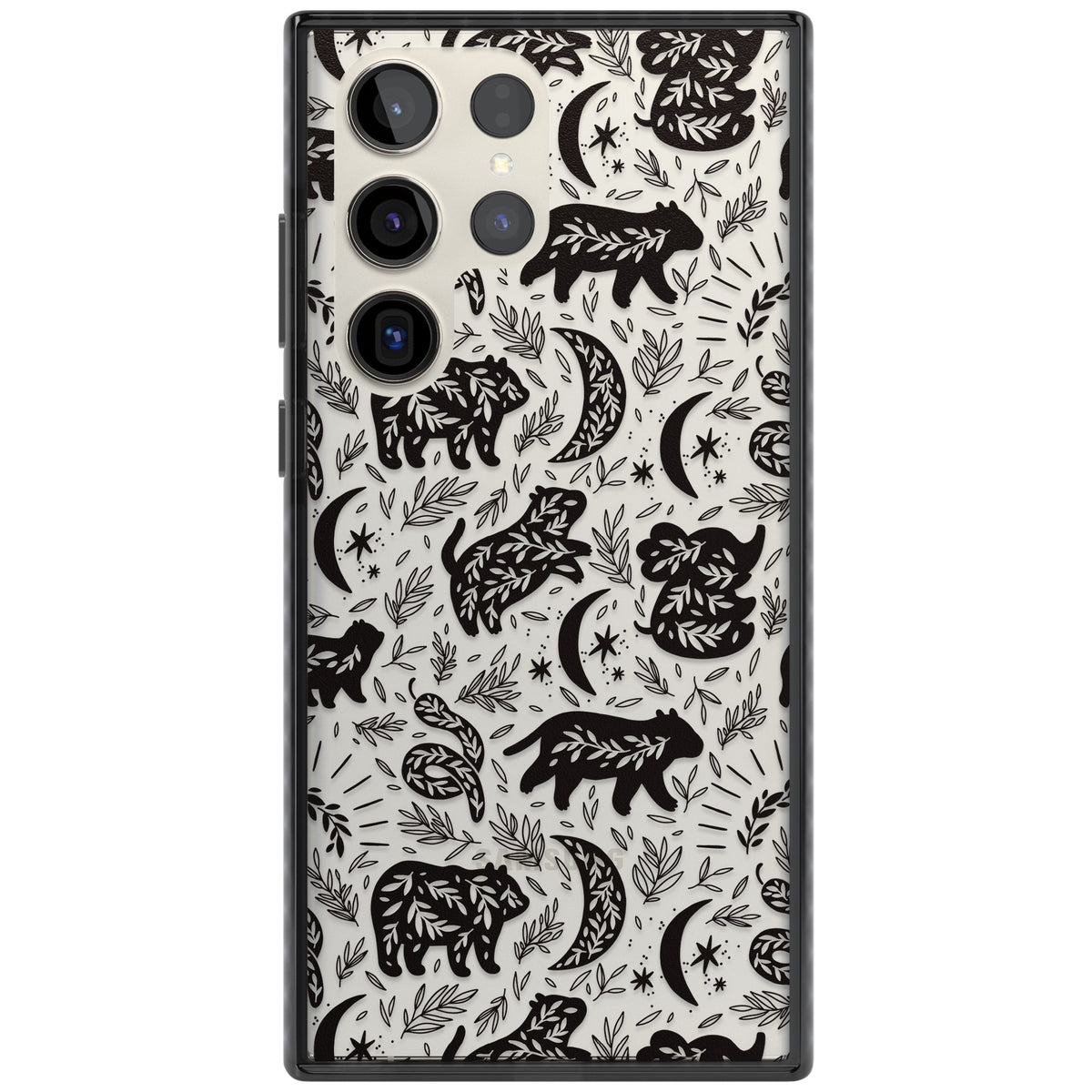 Midnight Forest Animals Samsung S22 Ultra / Samsung S23 Ultra / Samsung S24 Ultra Impact Black Phone Case front