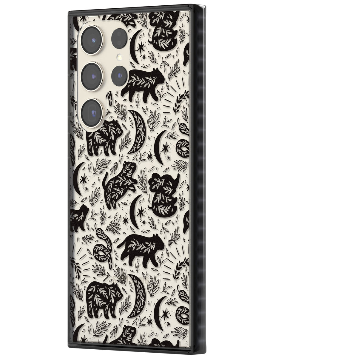 Midnight Forest Animals Samsung S22 Ultra / Samsung S23 Ultra / Samsung S24 Ultra Impact Black Phone Case side