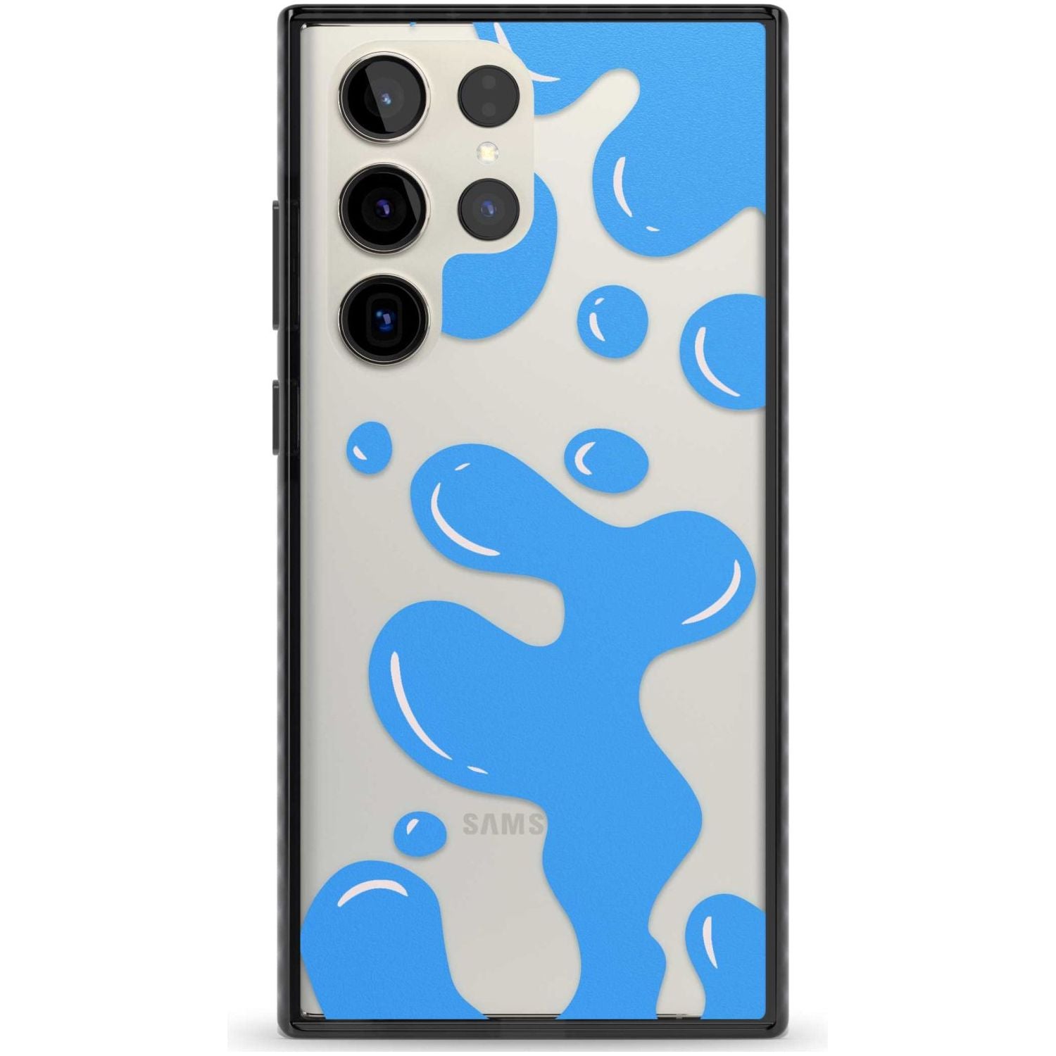 Blue Lava Lamp Phone Case Samsung S22 Ultra / Black Impact Case,Samsung S23 Ultra / Black Impact Case Blanc Space