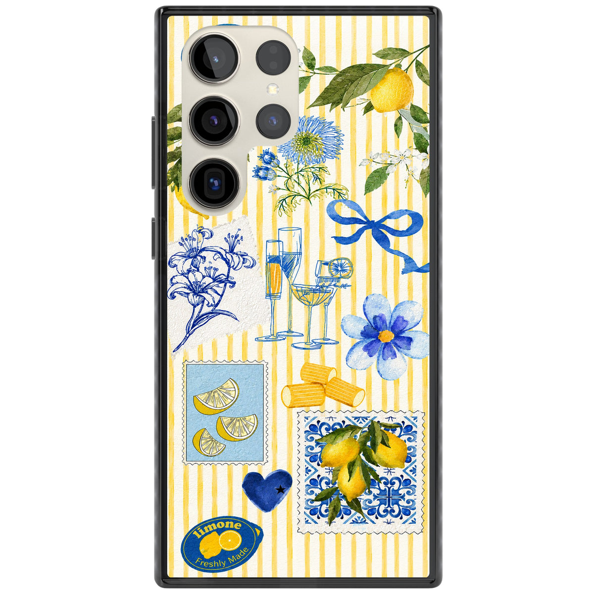 Limone Riviera Samsung S22 Ultra / Samsung S23 Ultra / Samsung S24 Ultra Impact Black Phone Case front