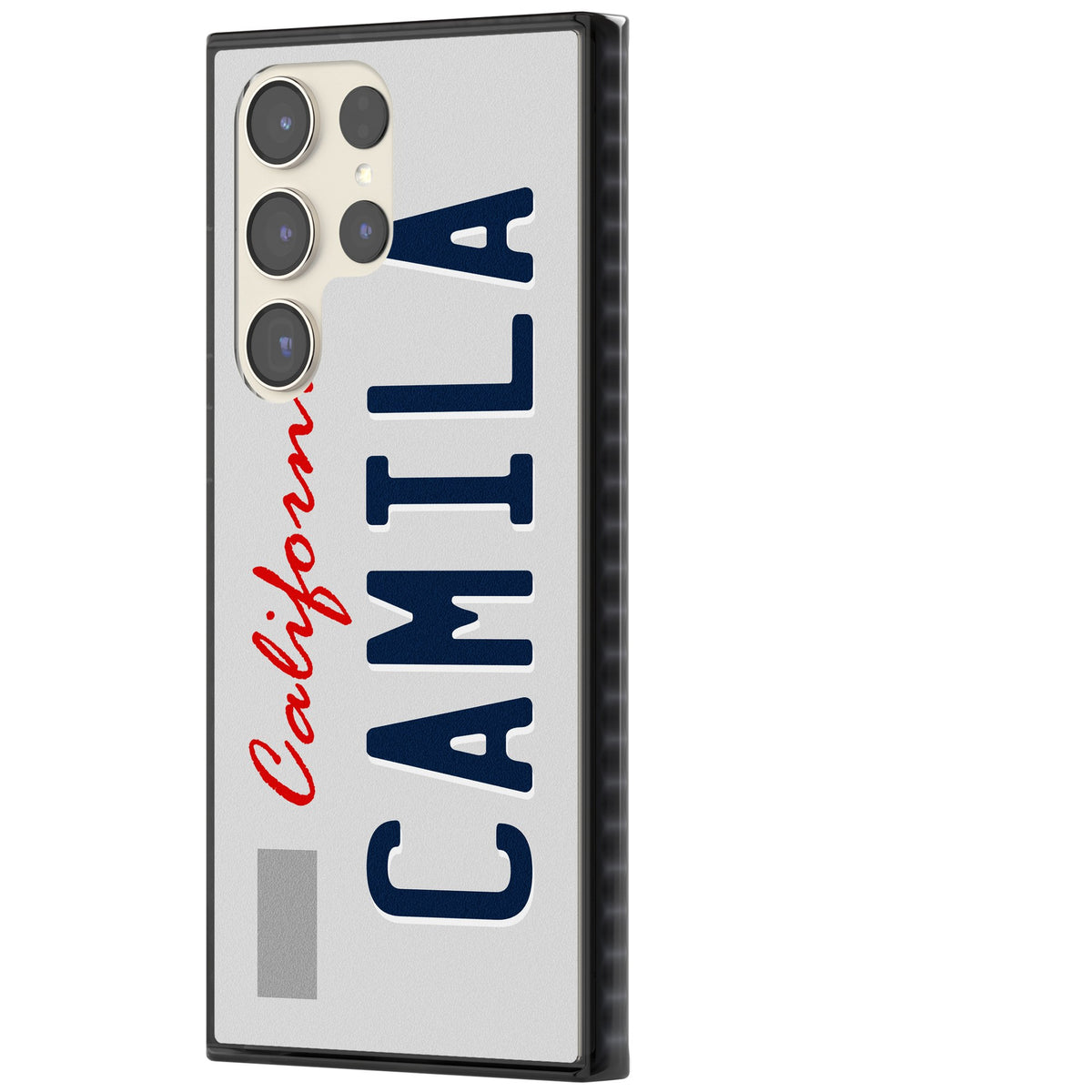 Personalised California License Plate Samsung S22 Ultra / Samsung S23 Ultra / Samsung S24 Ultra Impact Black Phone Case side