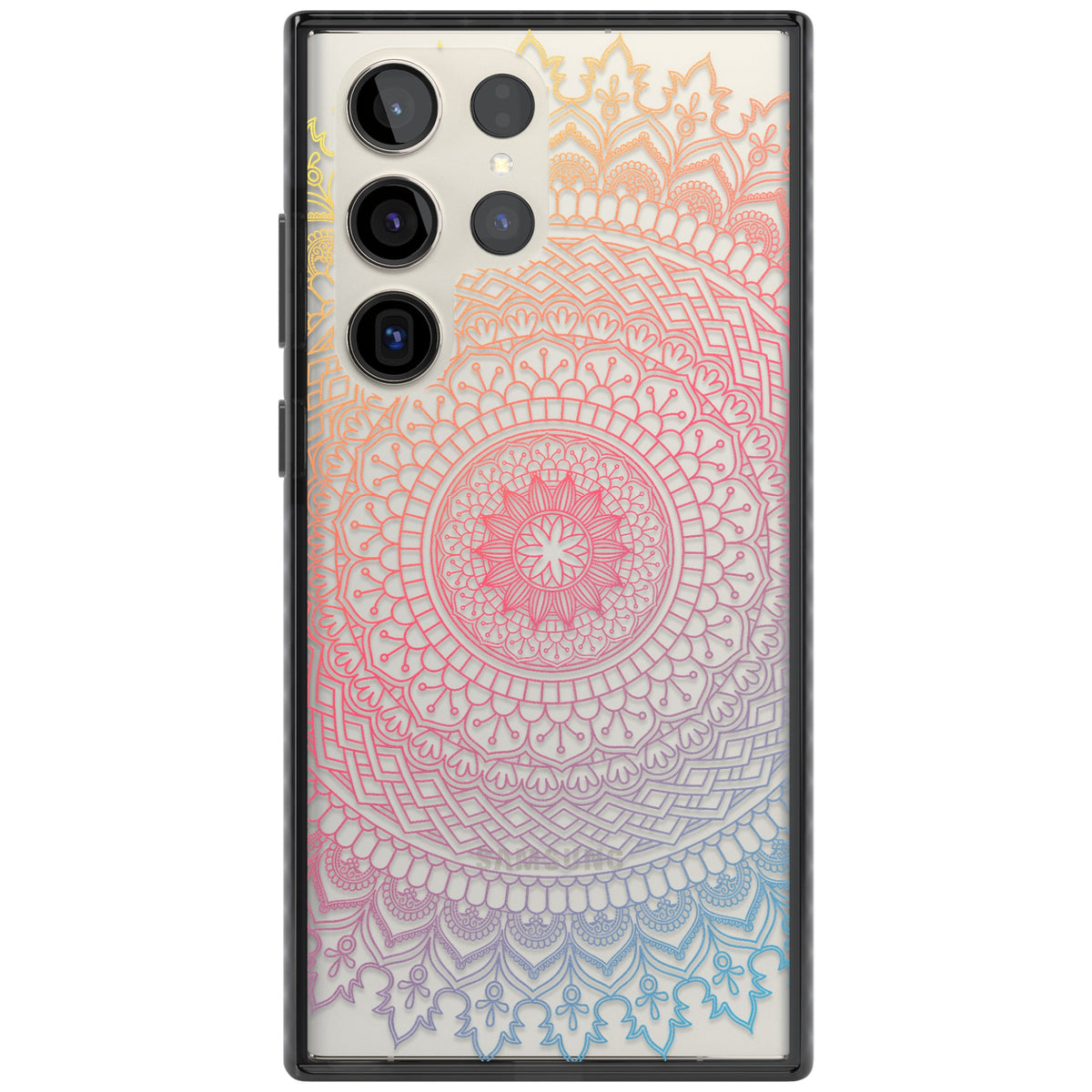 Pastel Mandala Samsung S22 Ultra / Samsung S23 Ultra / Samsung S24 Ultra Impact Black Phone Case front