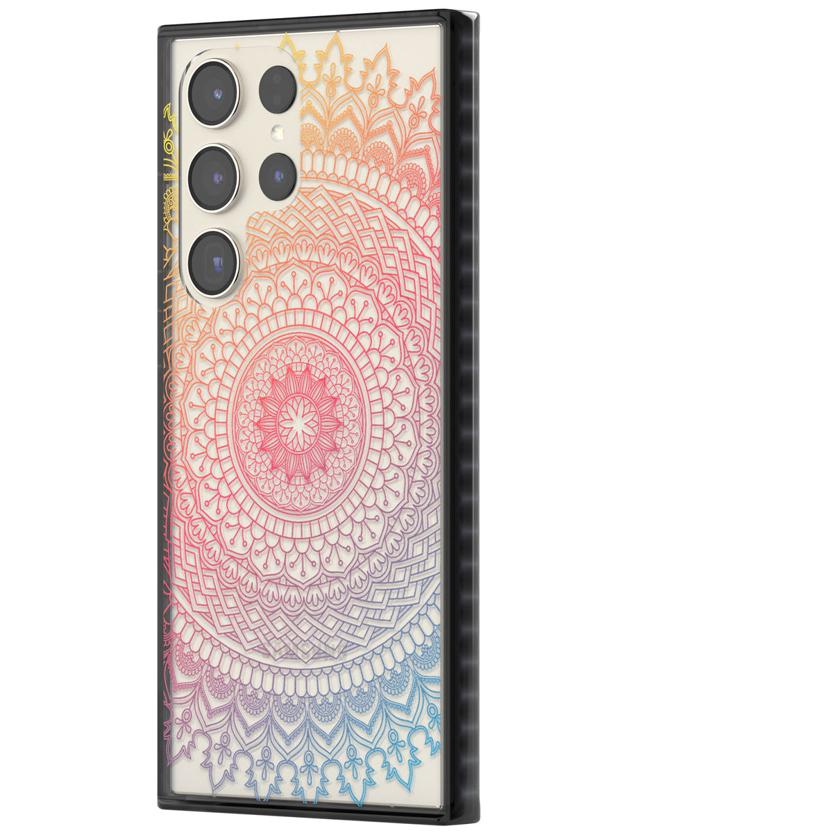 Pastel Mandala Samsung S22 Ultra / Samsung S23 Ultra / Samsung S24 Ultra Impact Black Phone Case side