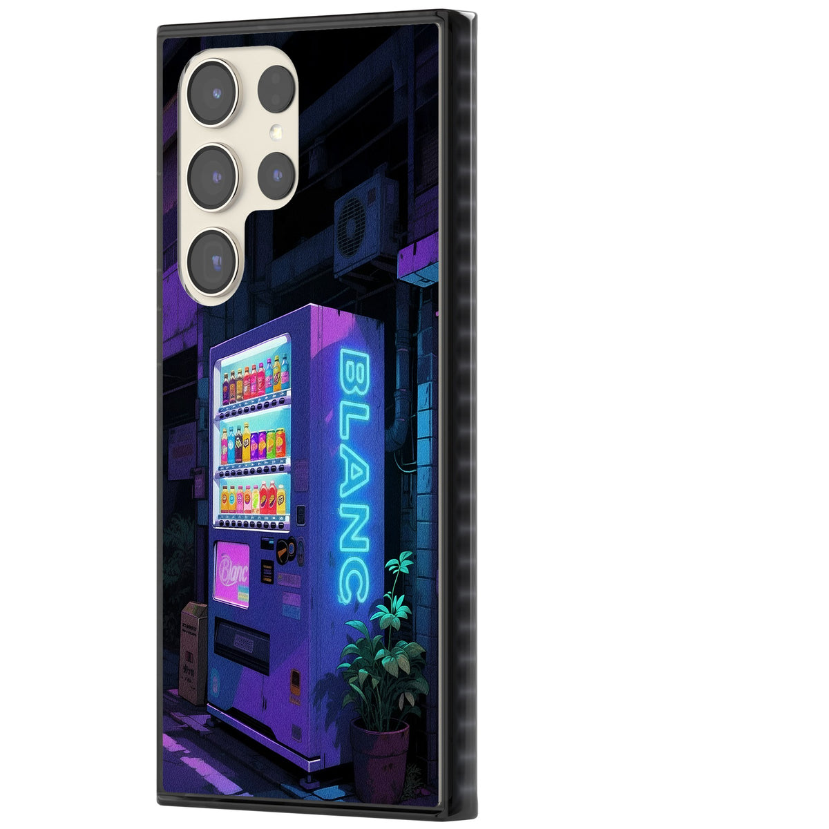 Shibuya Glow Samsung S22 Ultra / Samsung S23 Ultra / Samsung S24 Ultra Impact Black Phone Case side