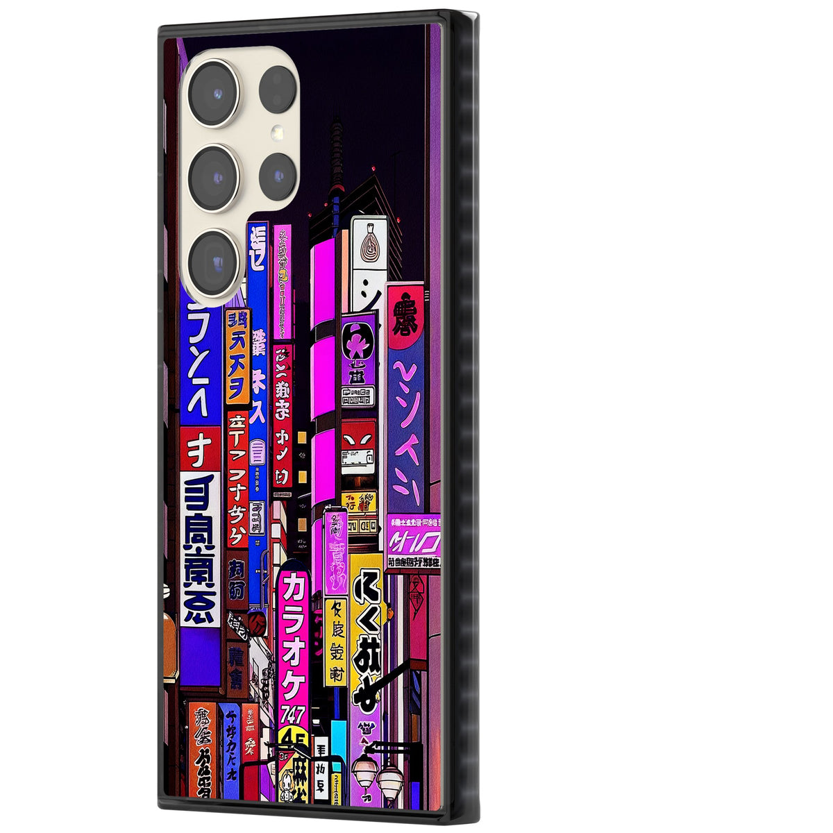 NEON NIGHT Samsung S22 Ultra / Samsung S23 Ultra / Samsung S24 Ultra Impact Black Phone Case side