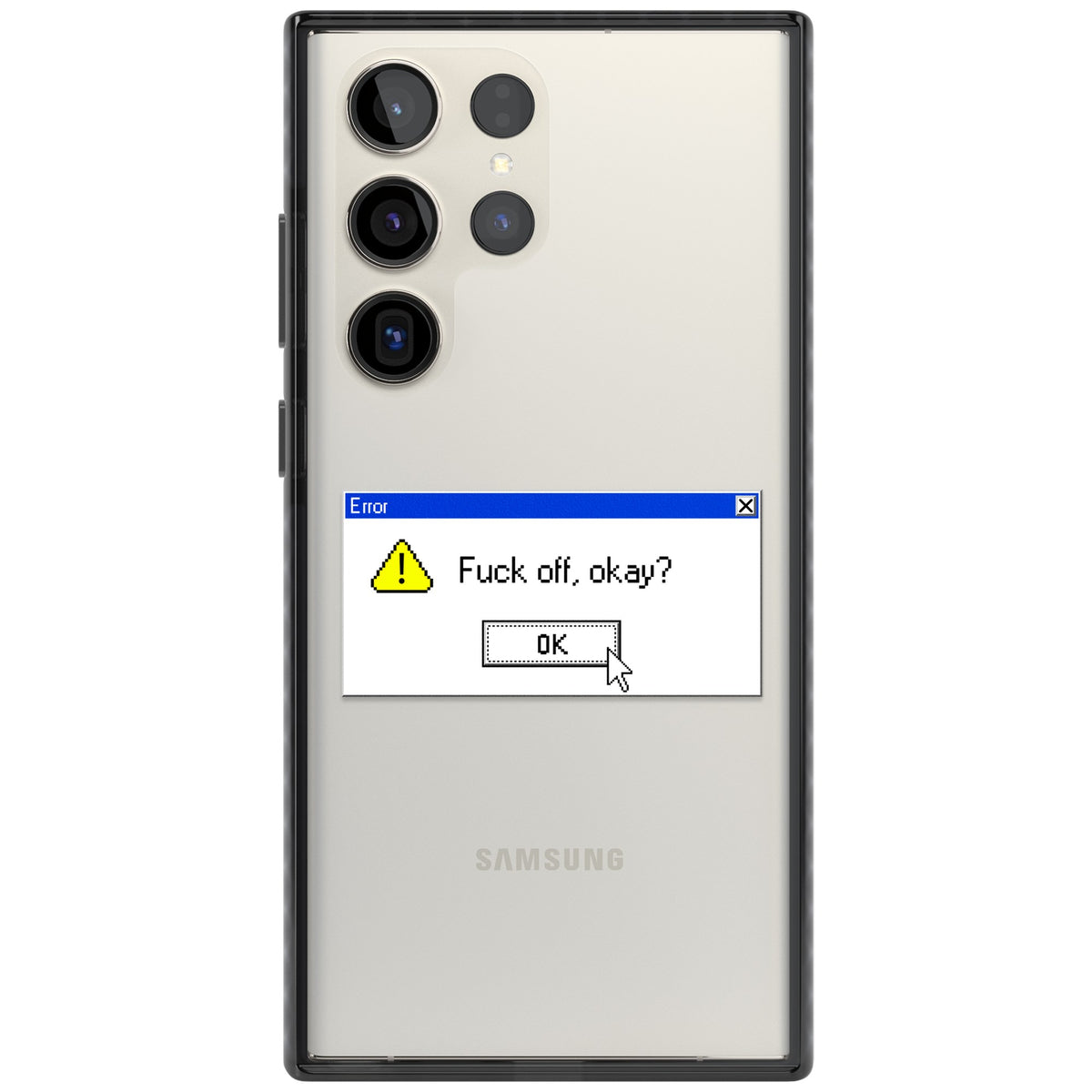 F Ck Off Okay Exe Samsung S22 Ultra / Samsung S23 Ultra / Samsung S24 Ultra Impact Black Phone Case front