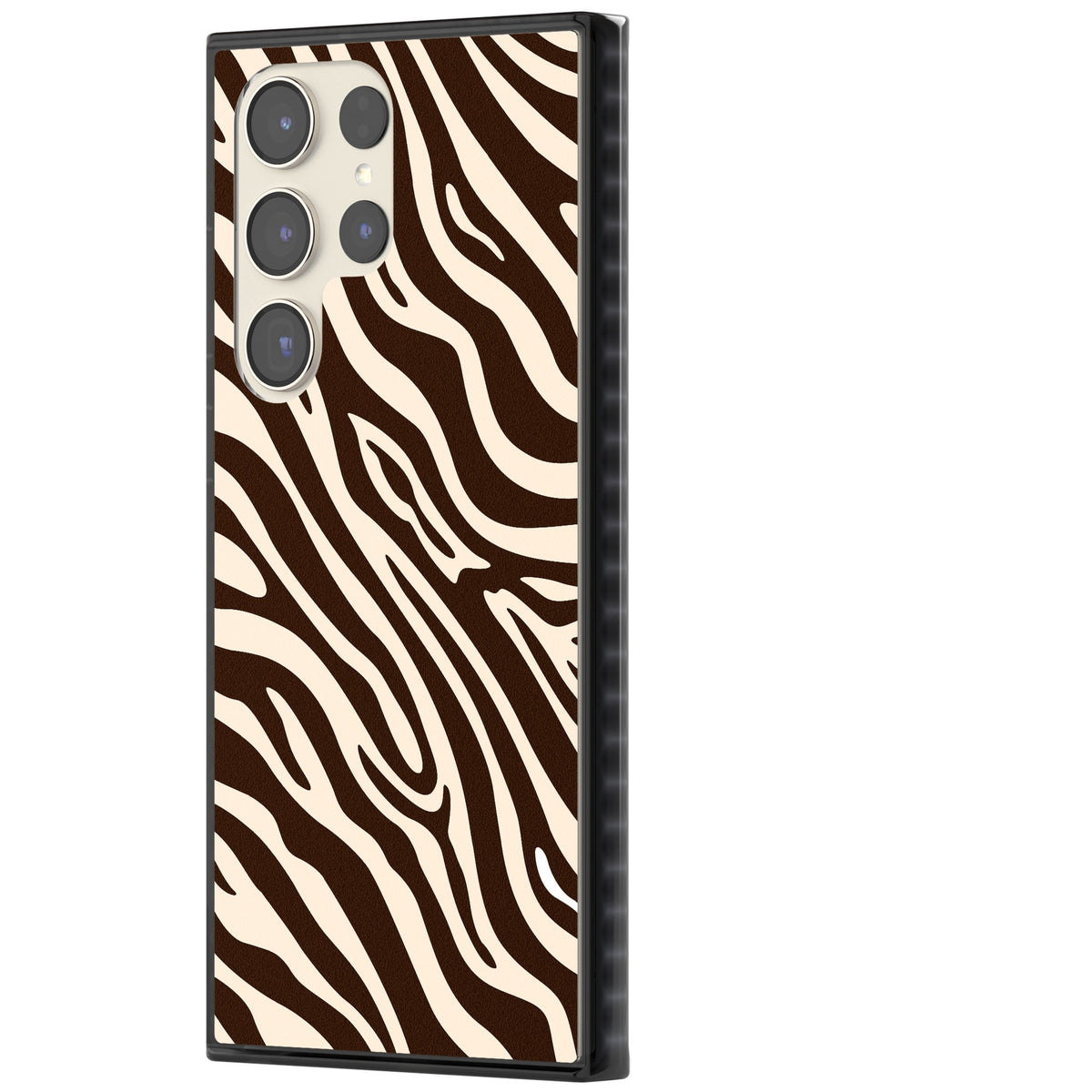 Mocha Zebra Samsung S22 Ultra / Samsung S23 Ultra / Samsung S24 Ultra Impact Black Phone Case side