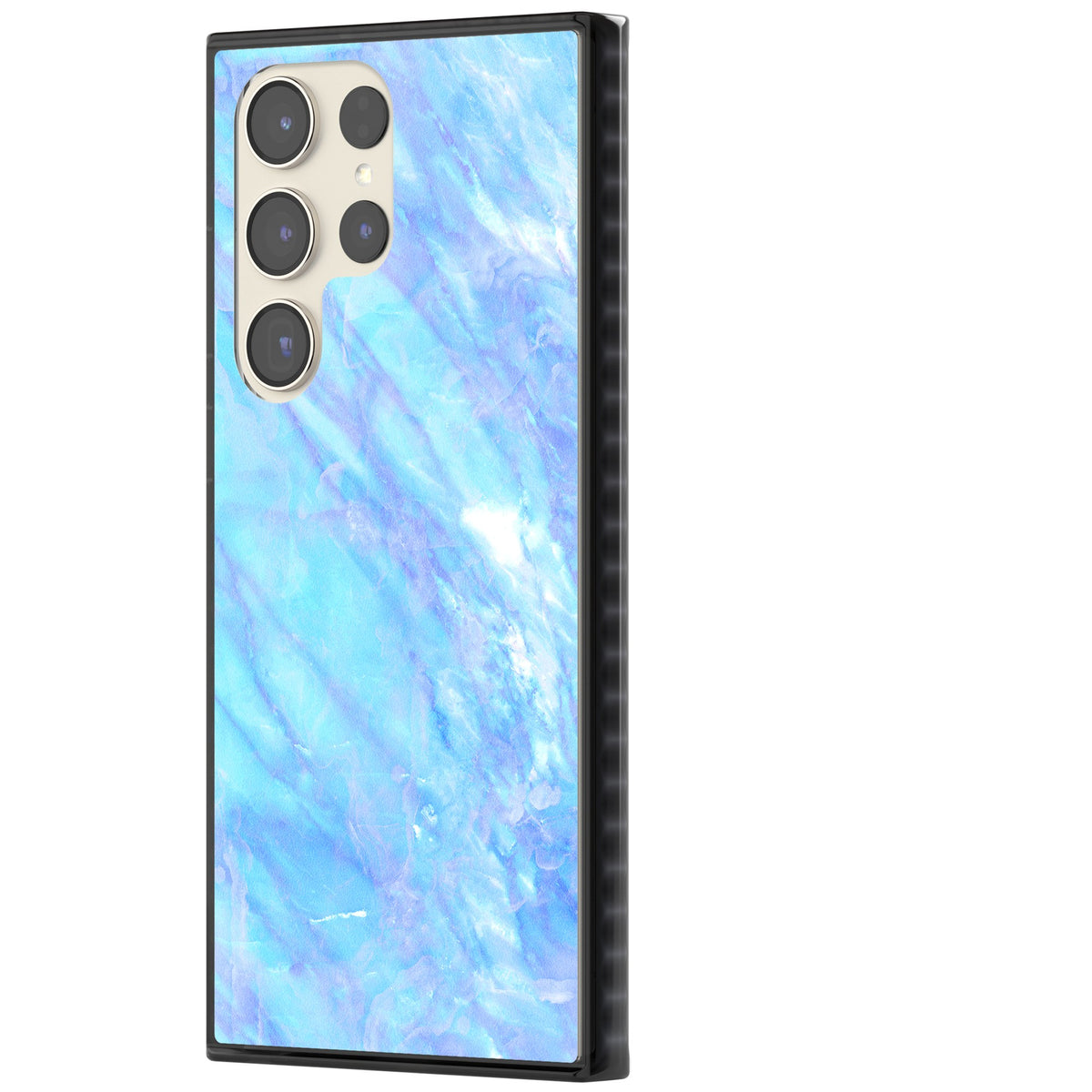 Iridescent Marble Samsung S22 Ultra / Samsung S23 Ultra / Samsung S24 Ultra Impact Black Phone Case side