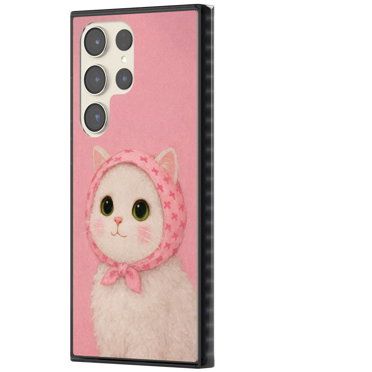 Baby Blush Kitty Samsung S22 Ultra / Samsung S23 Ultra / Samsung S24 Ultra Impact Black Phone Case side