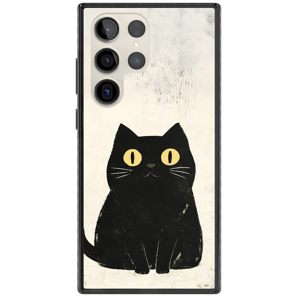 Midnight Whiskers Samsung S22 Ultra / Samsung S23 Ultra / Samsung S24 Ultra Impact Black Phone Case front