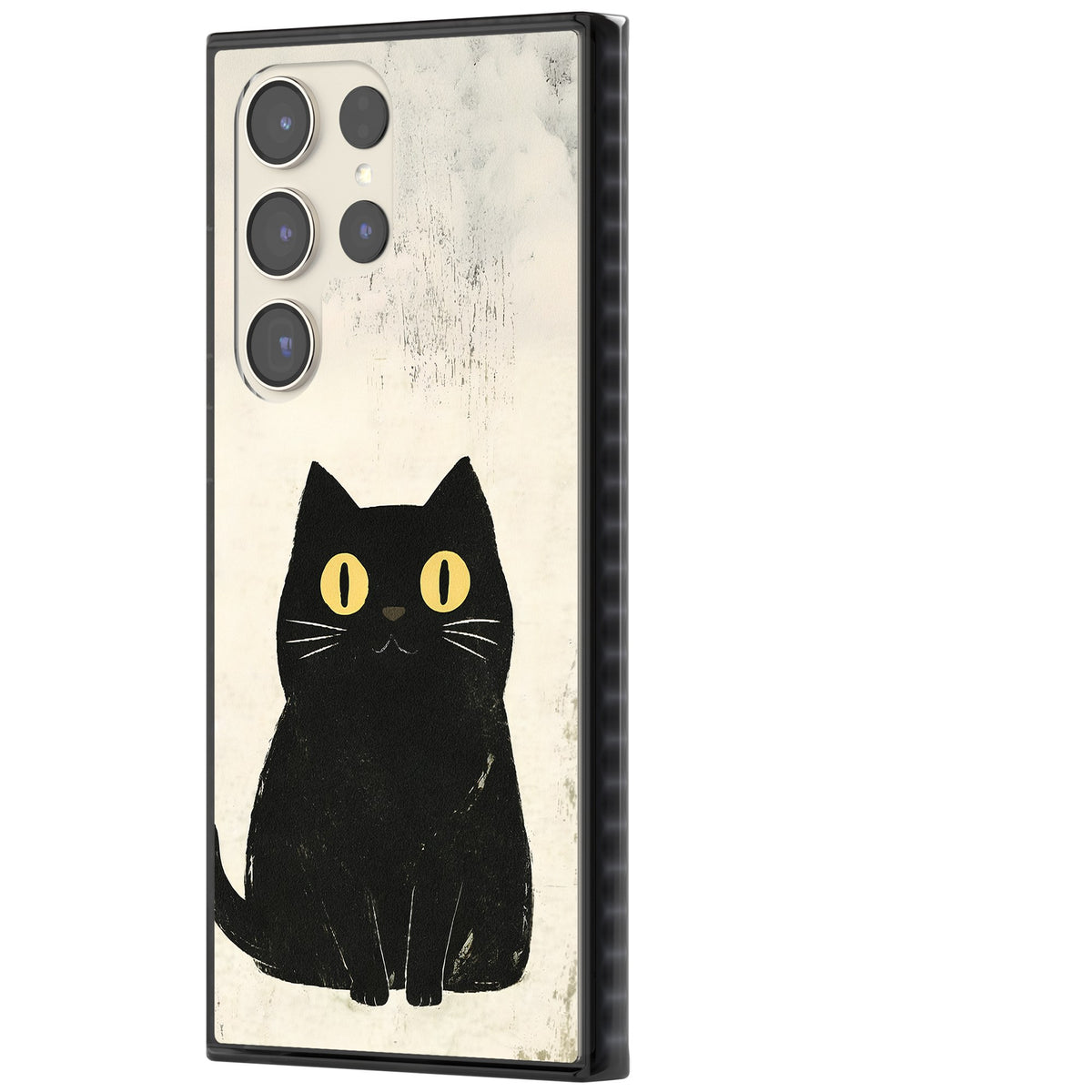 Midnight Whiskers Samsung S22 Ultra / Samsung S23 Ultra / Samsung S24 Ultra Impact Black Phone Case side