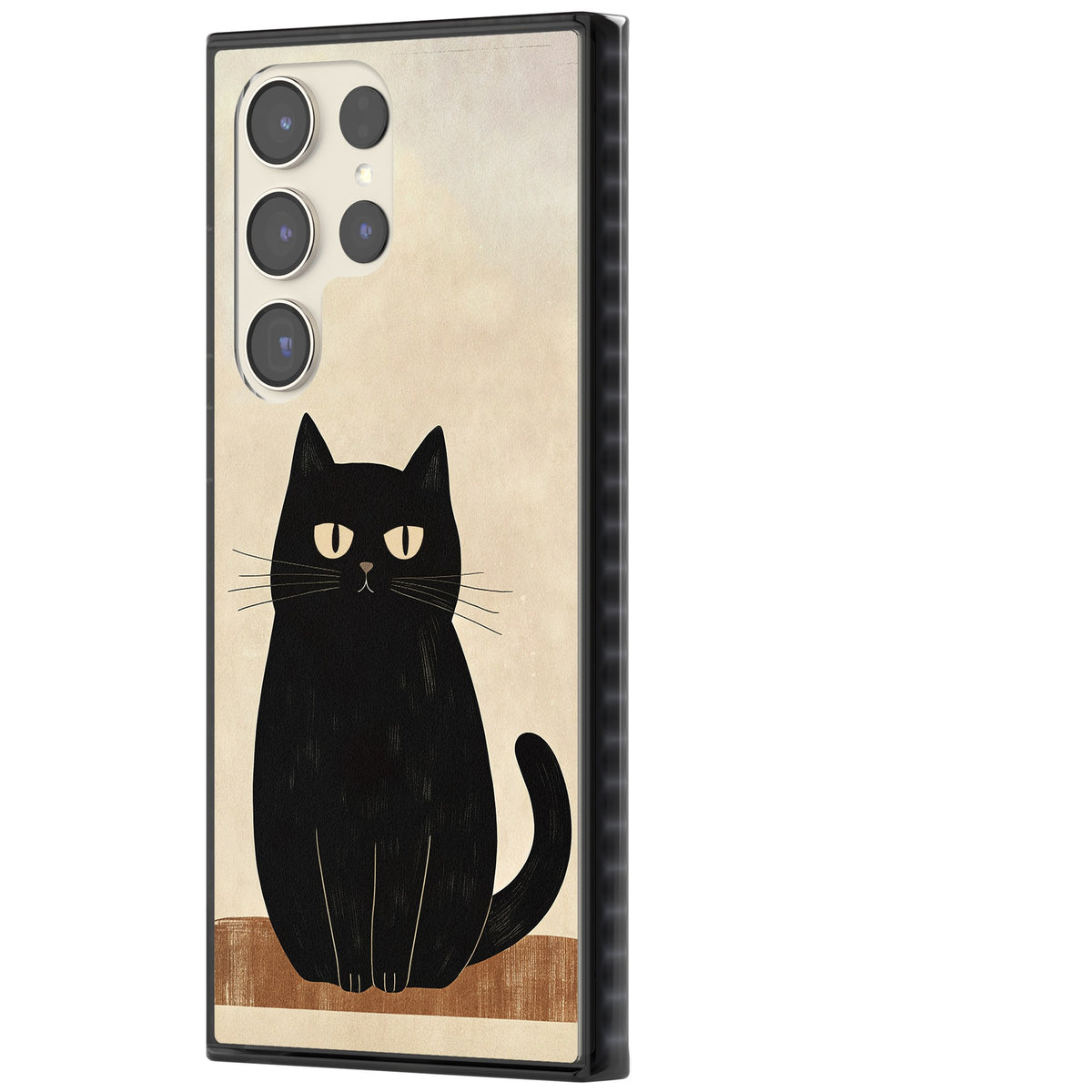 Sassy Black Cat Samsung S22 Ultra / Samsung S23 Ultra / Samsung S24 Ultra Impact Black Phone Case side