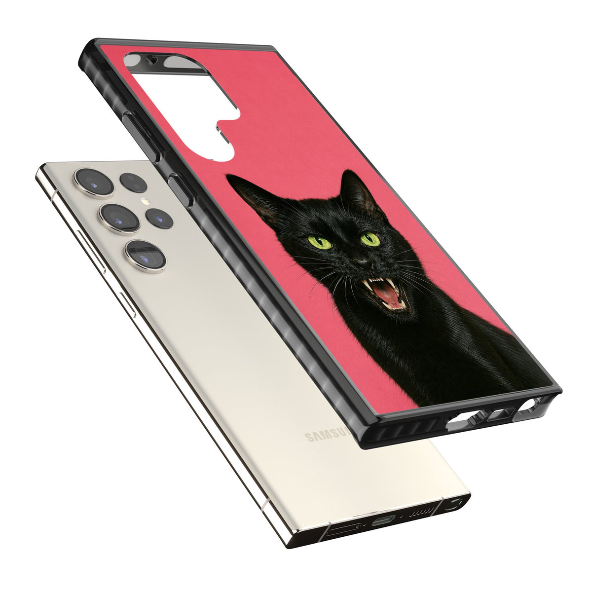 Hissin' Baddie Samsung S22 Ultra / Samsung S23 Ultra / Samsung S24 Ultra Impact Black Phone Case angled