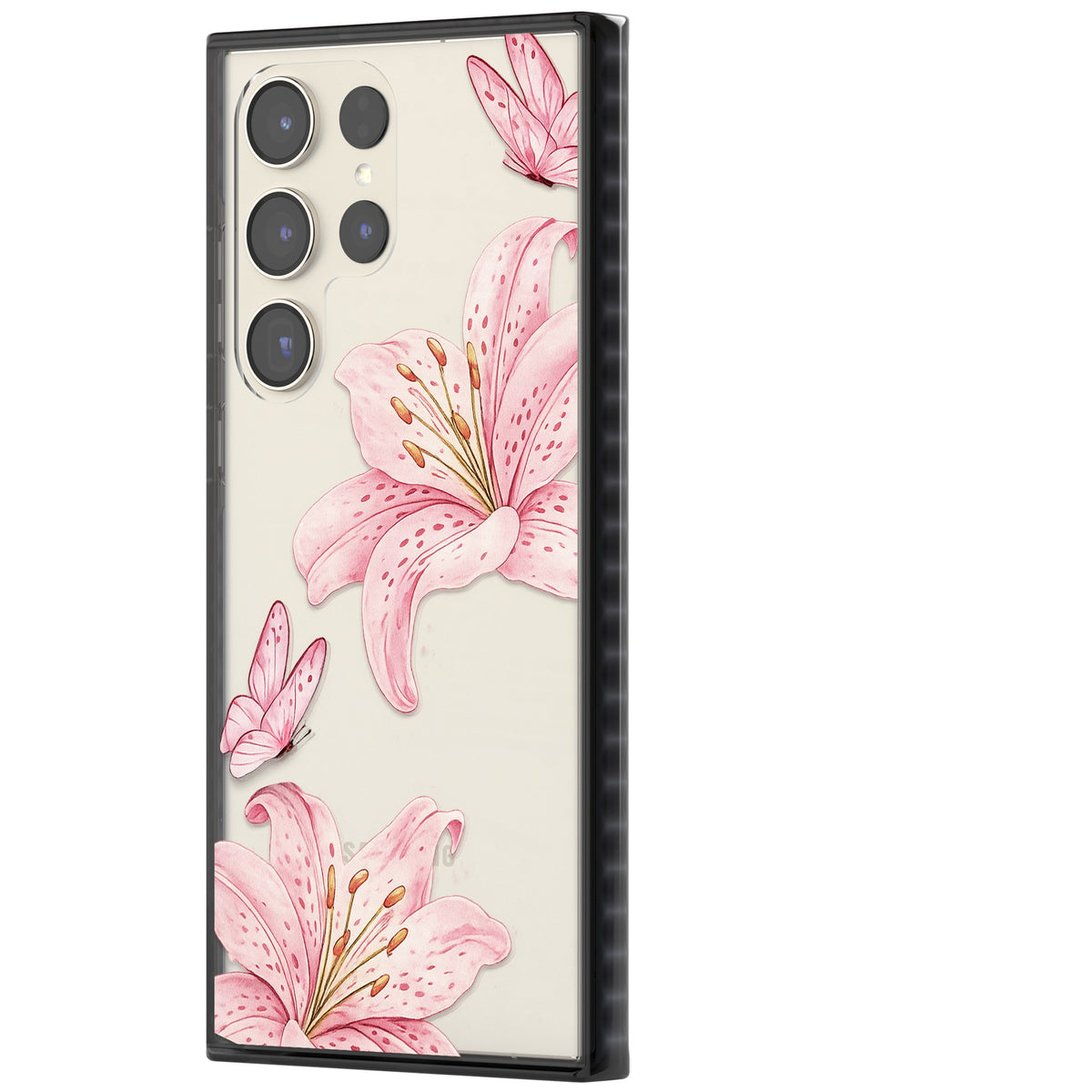Lily Whisper Samsung S22 Ultra / Samsung S23 Ultra / Samsung S24 Ultra Impact Black Phone Case side