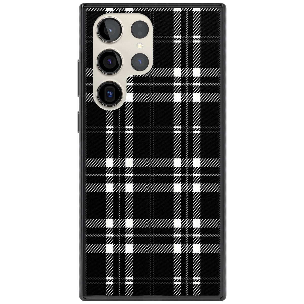 Divine Black Plaid Samsung S22 Ultra / Samsung S23 Ultra / Samsung S24 Ultra Impact Black Phone Case front