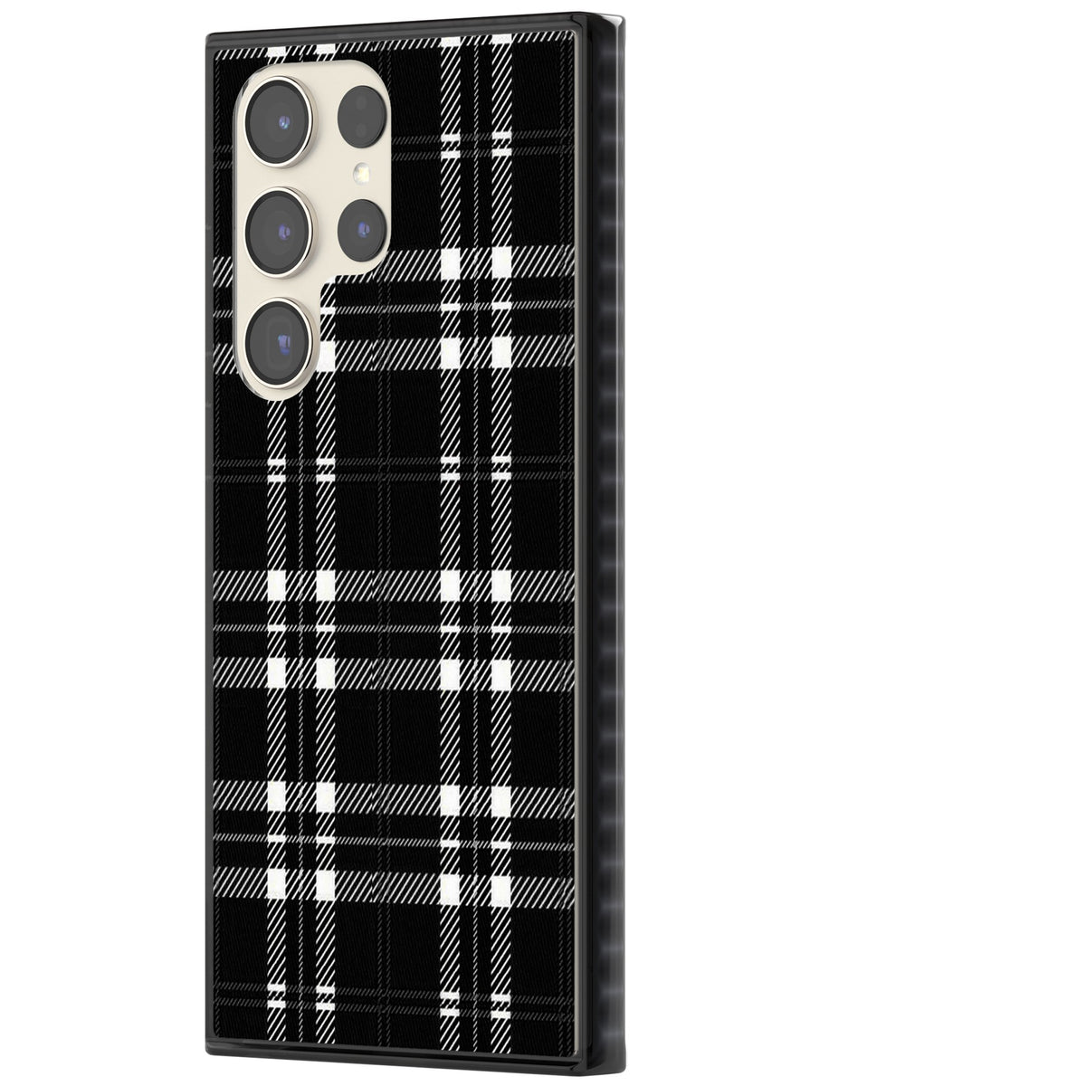 Divine Black Plaid Samsung S22 Ultra / Samsung S23 Ultra / Samsung S24 Ultra Impact Black Phone Case side