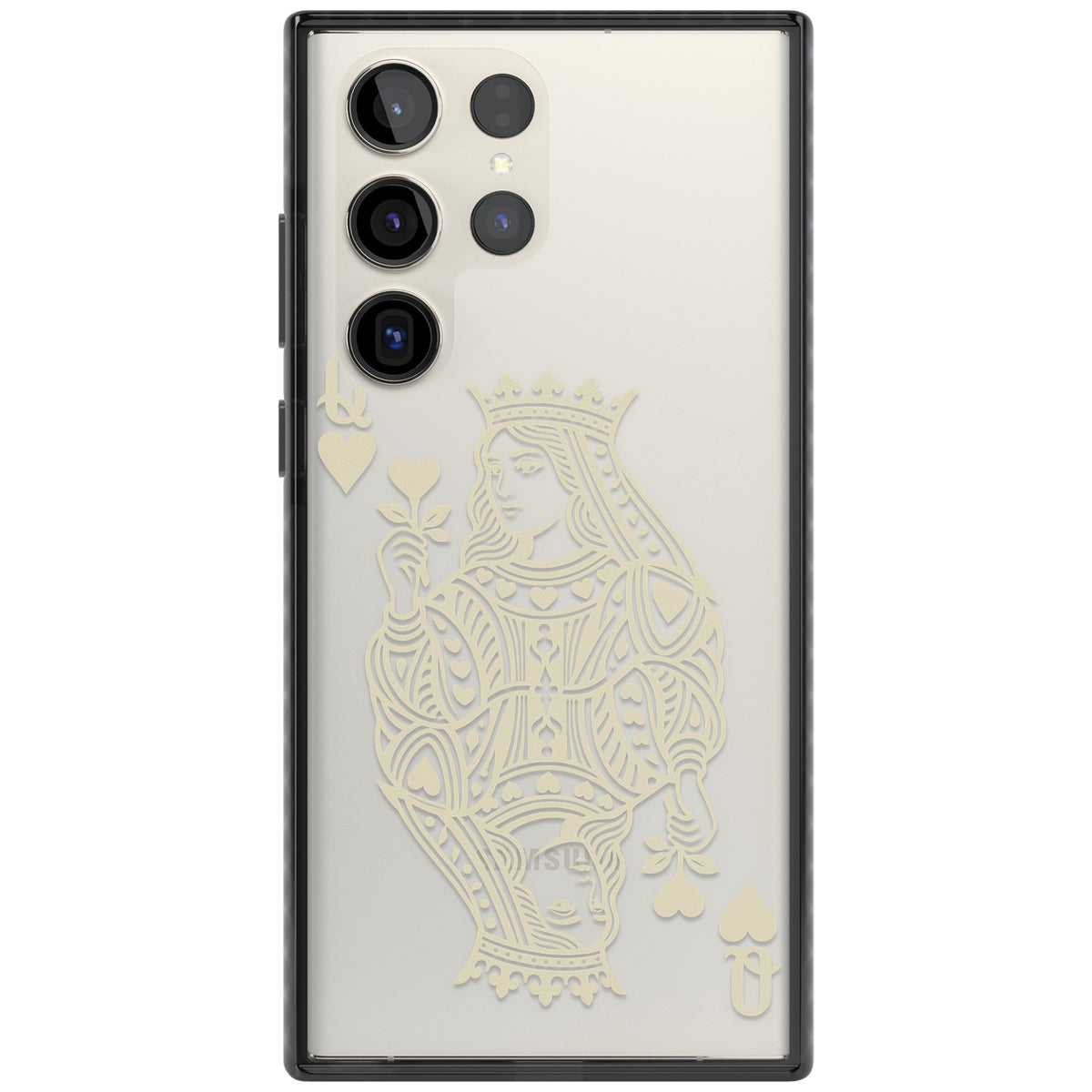 Queen Of Hearts (Beige) Samsung S22 Ultra / Samsung S23 Ultra / Samsung S24 Ultra Impact Black Phone Case front