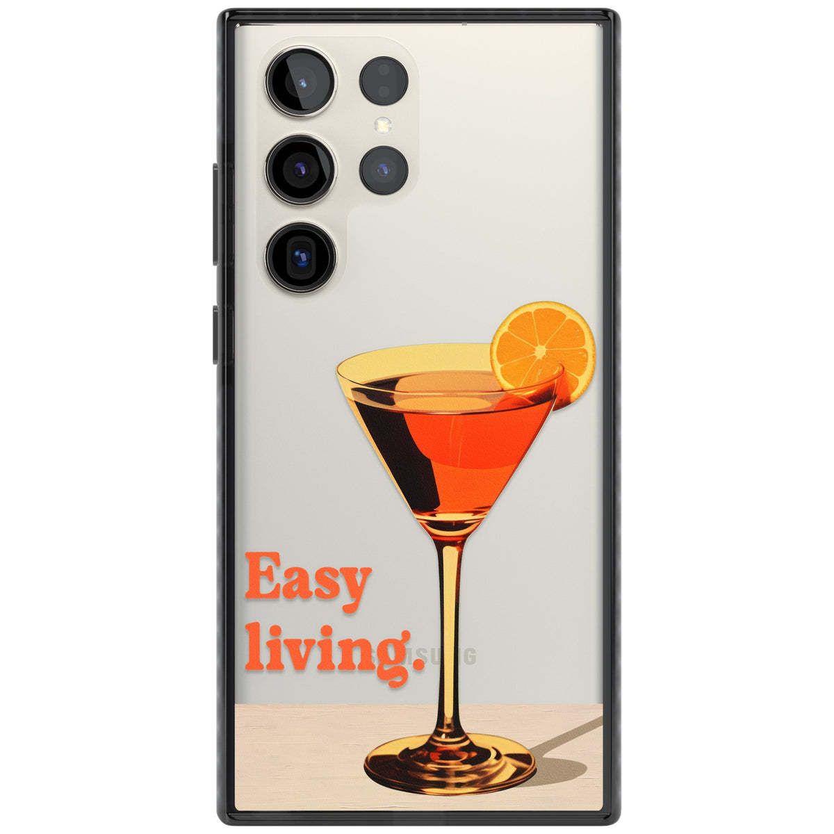 Easy Living Samsung S22 Ultra / Samsung S23 Ultra / Samsung S24 Ultra Impact Black Phone Case front