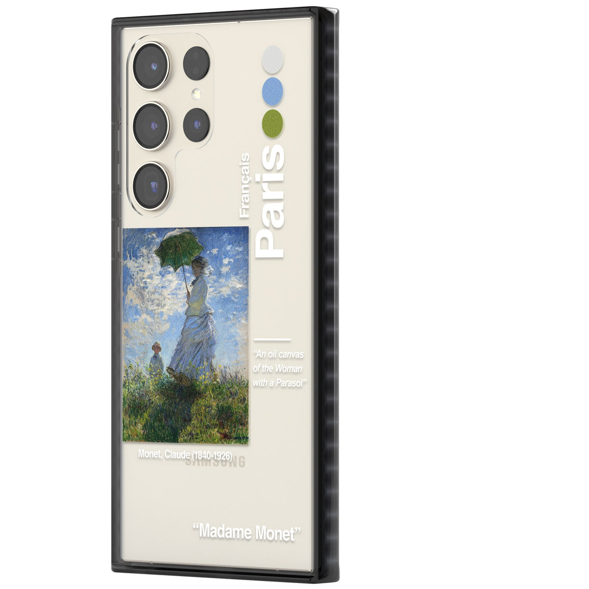 Madame Monet And Her Son Samsung S22 Ultra / Samsung S23 Ultra / Samsung S24 Ultra Impact Black Phone Case side