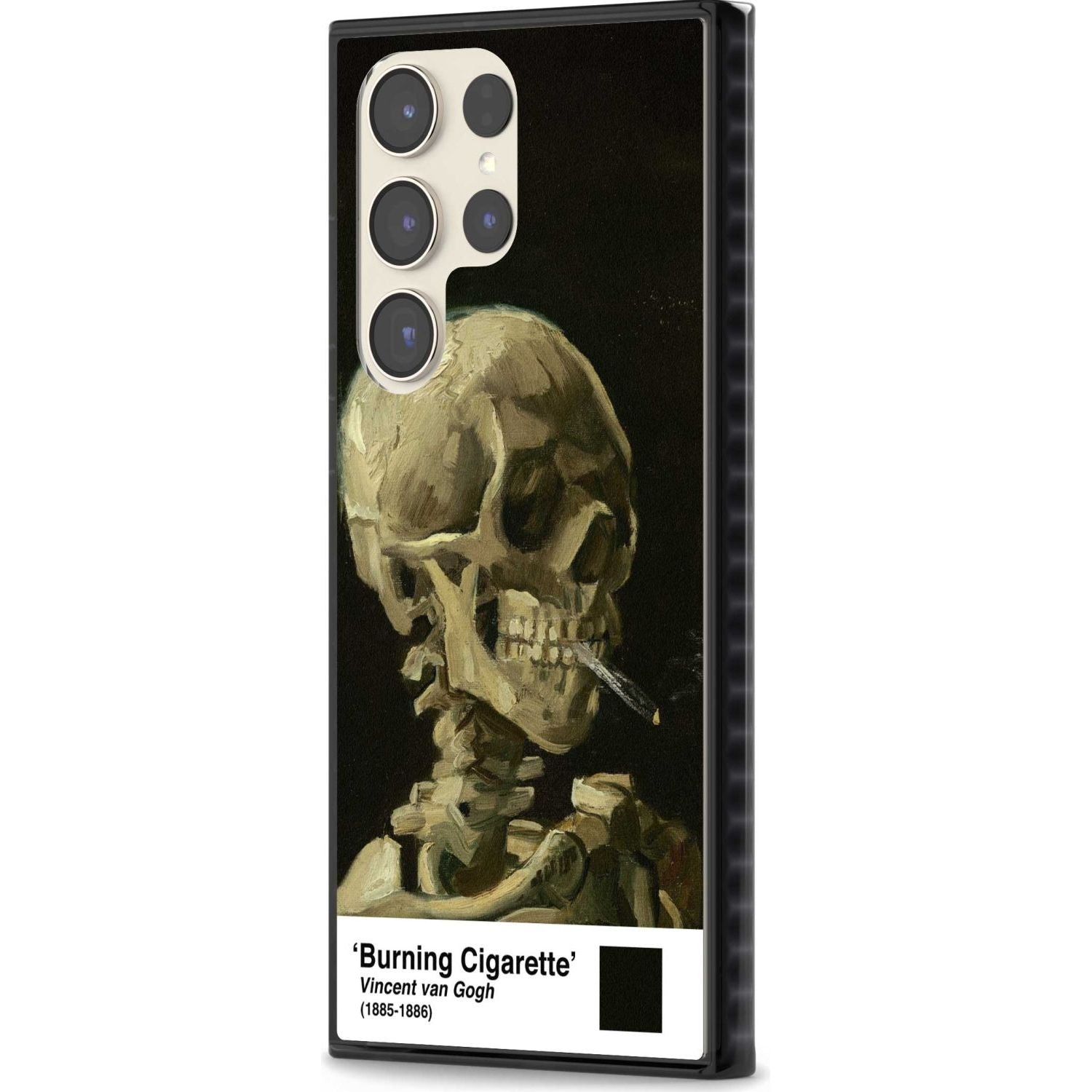 Skull Of A Skeleton With Burning Cigarette