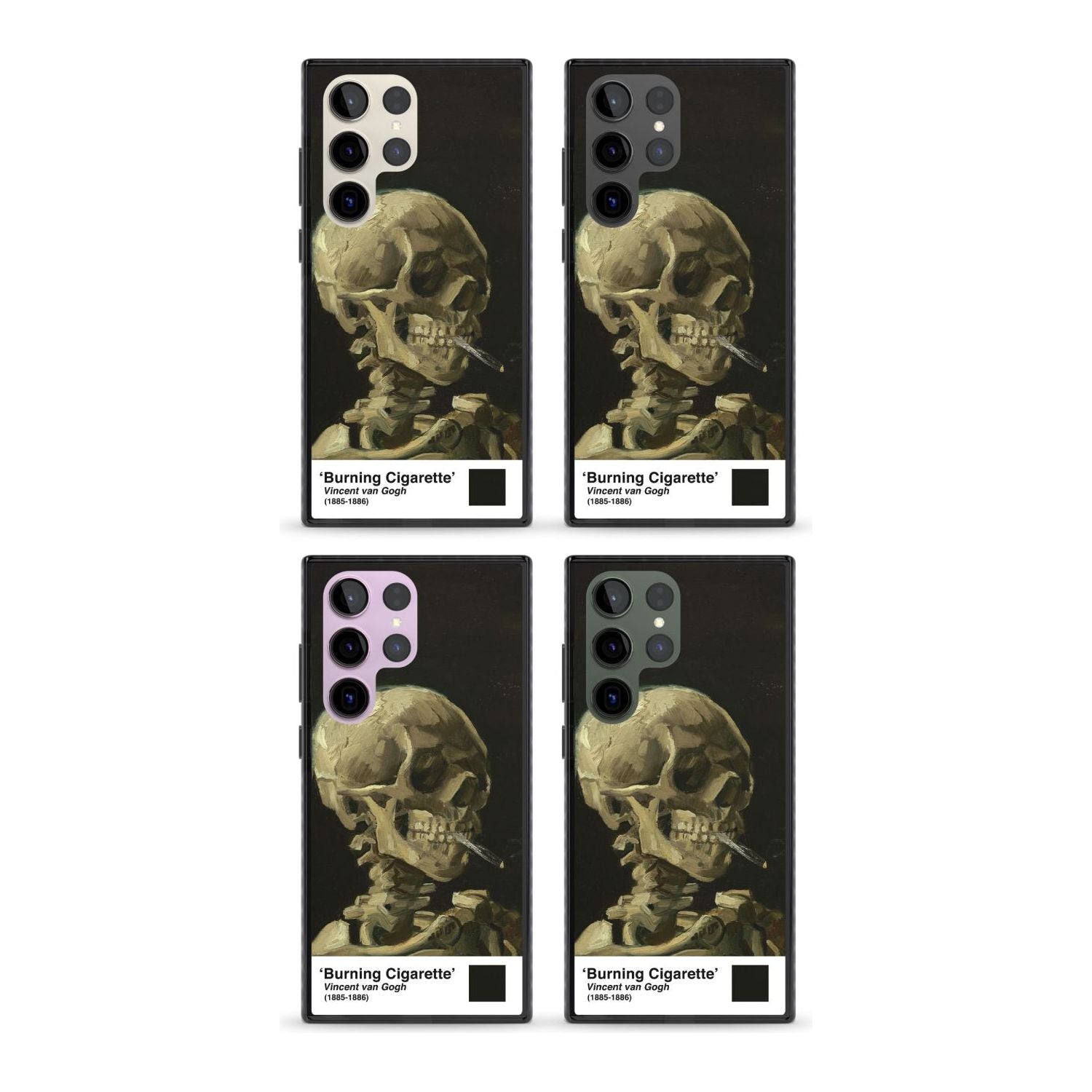 Skull Of A Skeleton With Burning Cigarette