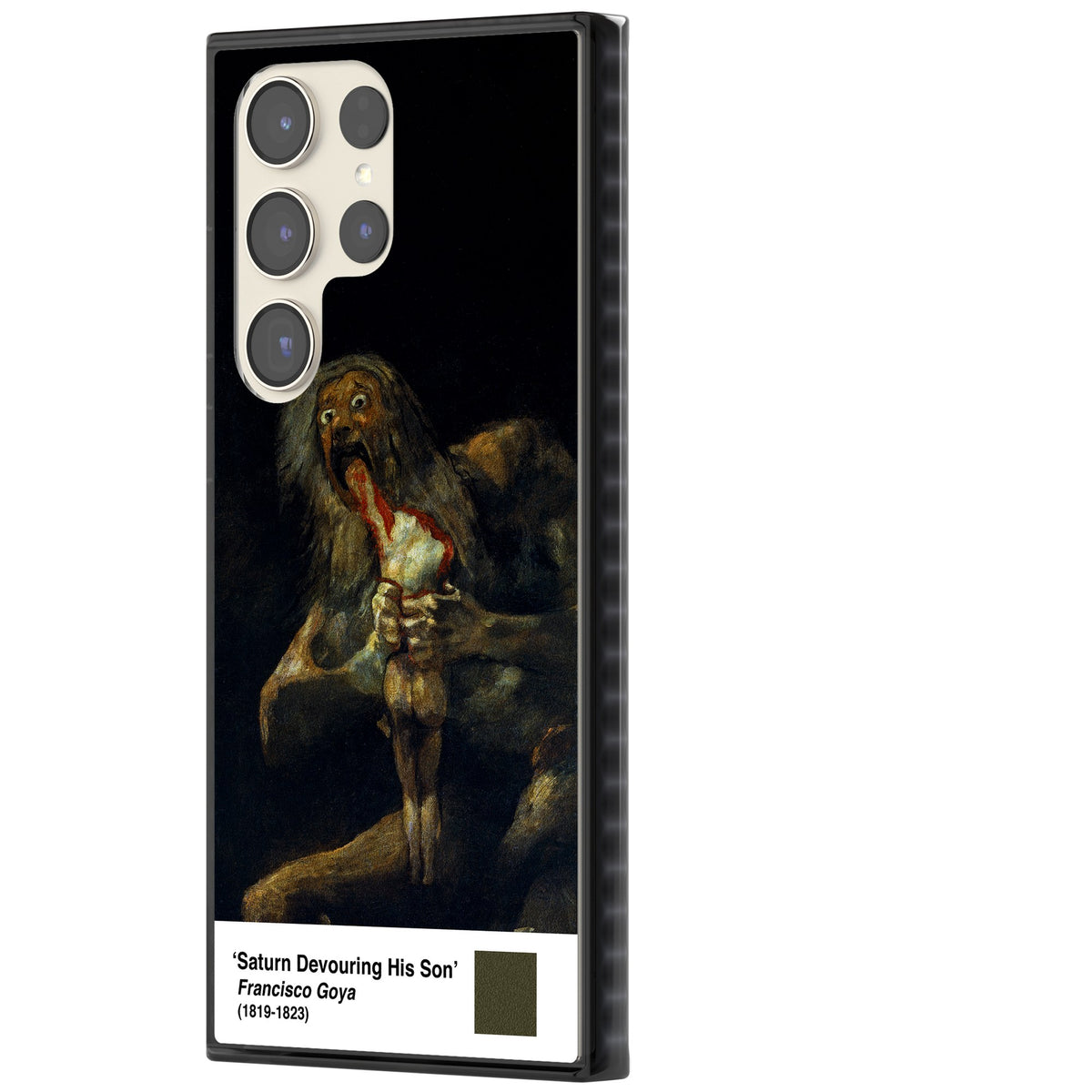 Saturn Devouring His Son Samsung S22 Ultra / Samsung S23 Ultra / Samsung S24 Ultra Impact Black Phone Case side