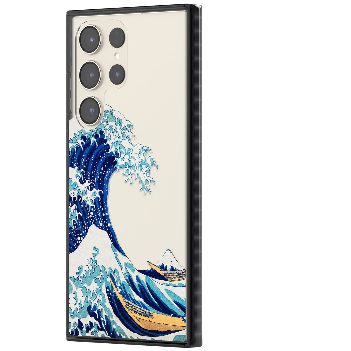The Great Wave Of Kanagawa Samsung S22 Ultra / Samsung S23 Ultra / Samsung S24 Ultra Impact Black Phone Case side