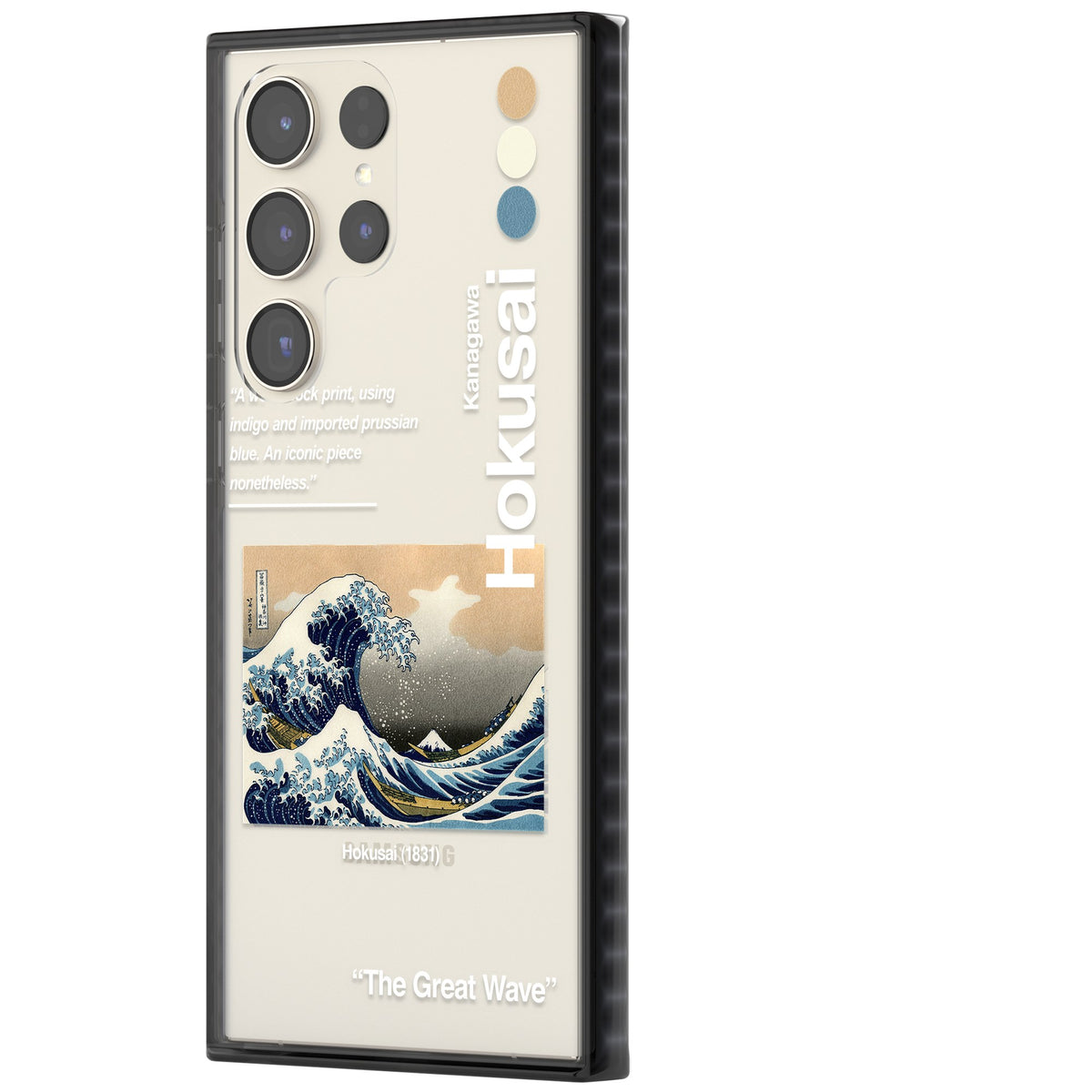 The Great Wave Samsung S22 Ultra / Samsung S23 Ultra / Samsung S24 Ultra Impact Black Phone Case side