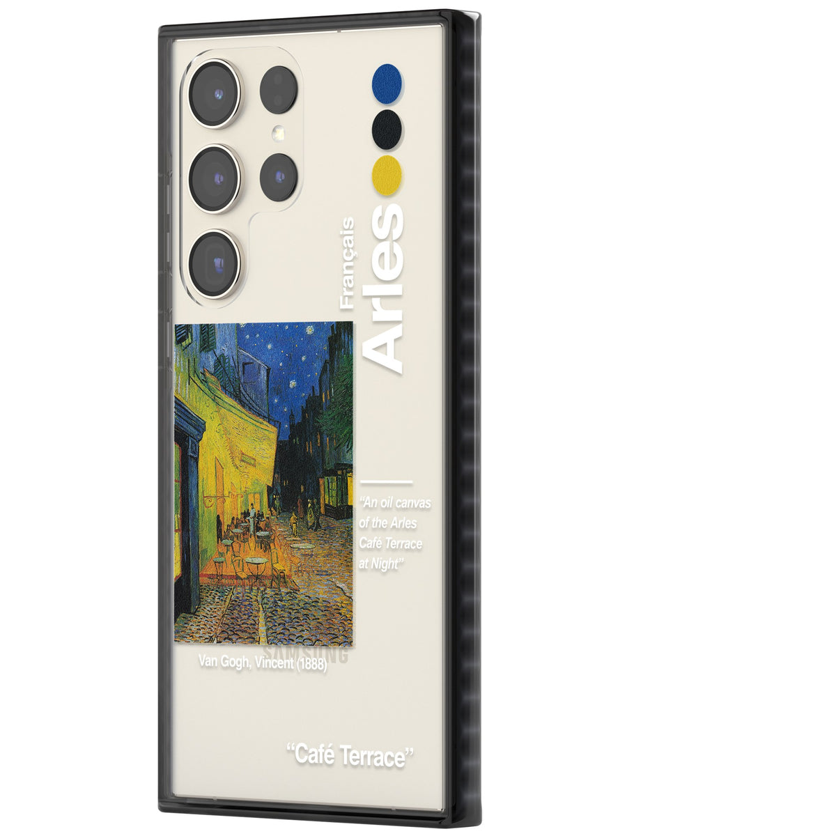 Cafe Terrace At Night Samsung S22 Ultra / Samsung S23 Ultra / Samsung S24 Ultra Impact Black Phone Case side