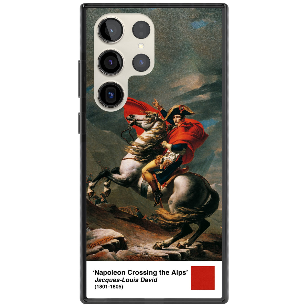Napoleon Crossing The Alps Samsung S22 Ultra / Samsung S23 Ultra / Samsung S24 Ultra Impact Black Phone Case front