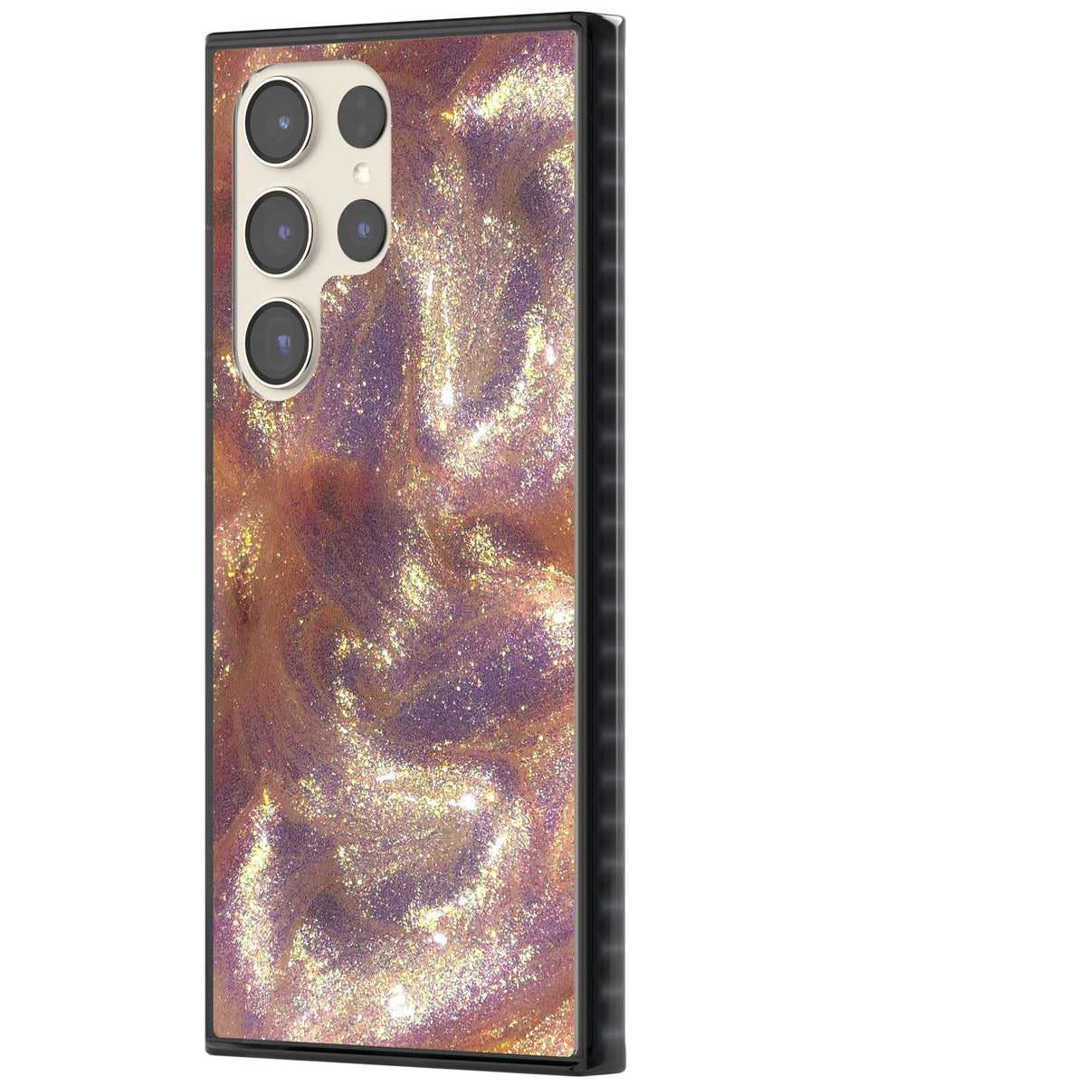Shimmer Samsung S22 Ultra / Samsung S23 Ultra / Samsung S24 Ultra Impact Black Phone Case side