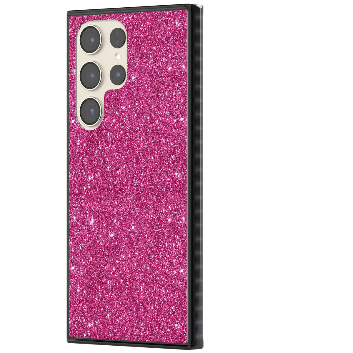 Pink Glitter Samsung S22 Ultra / Samsung S23 Ultra / Samsung S24 Ultra Impact Black Phone Case side